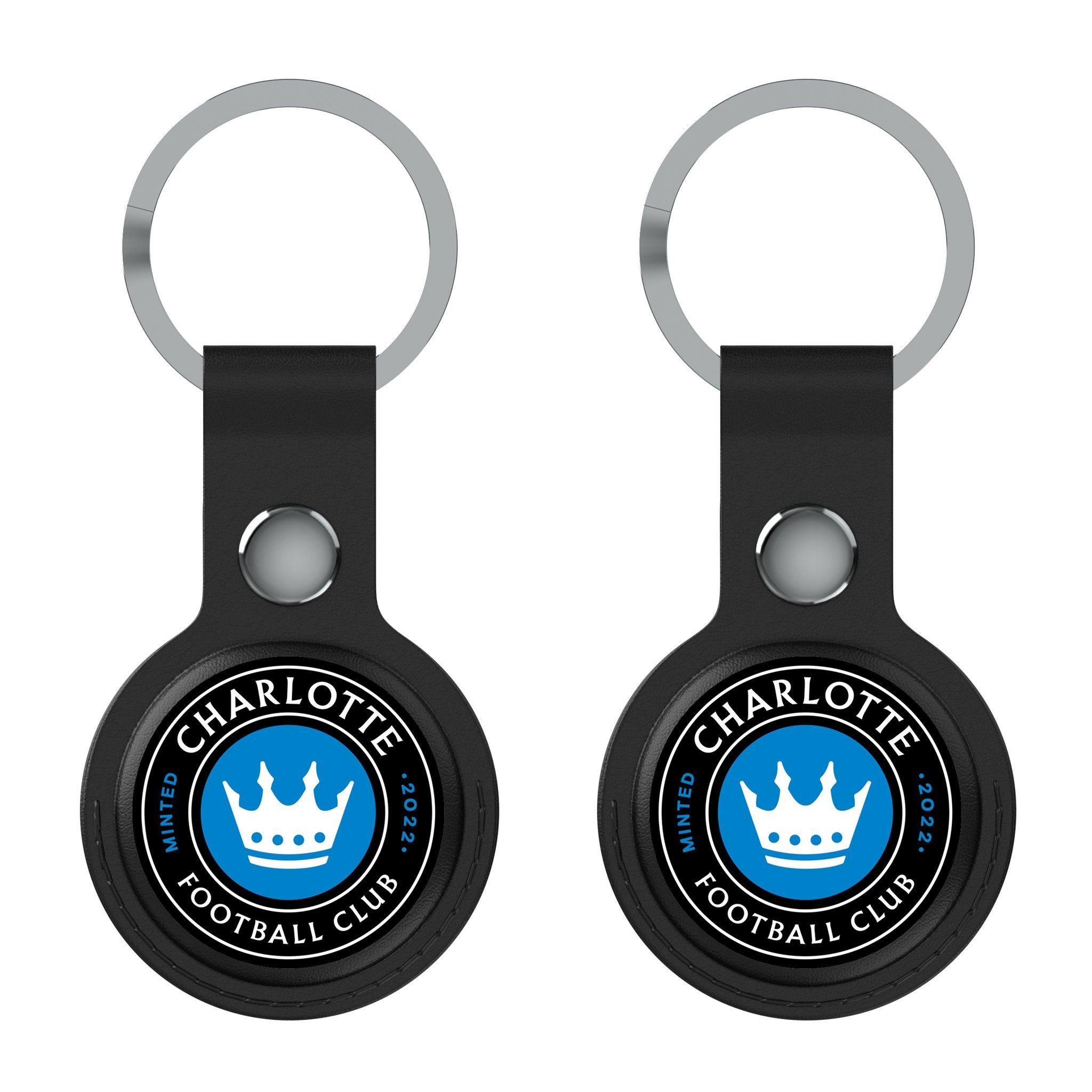 Charlotte FC  Insignia Black Airtag Holder 2-Pack 2