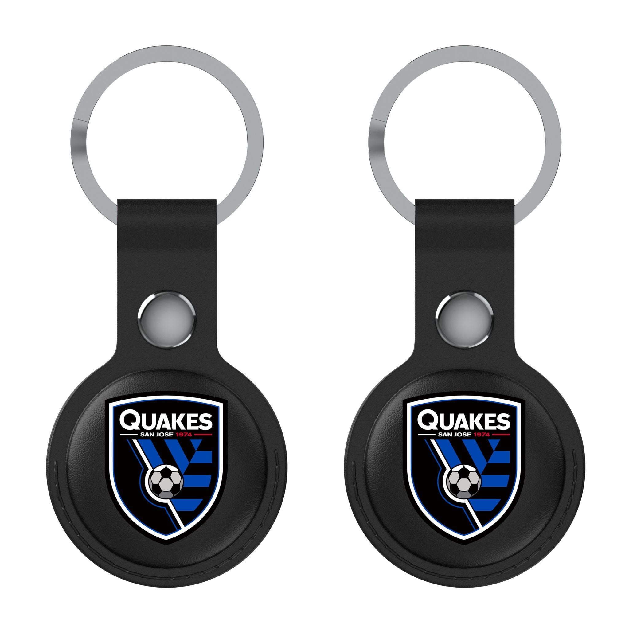 San Jose Earthquakes   Insignia Black Airtag Holder 2-Pack