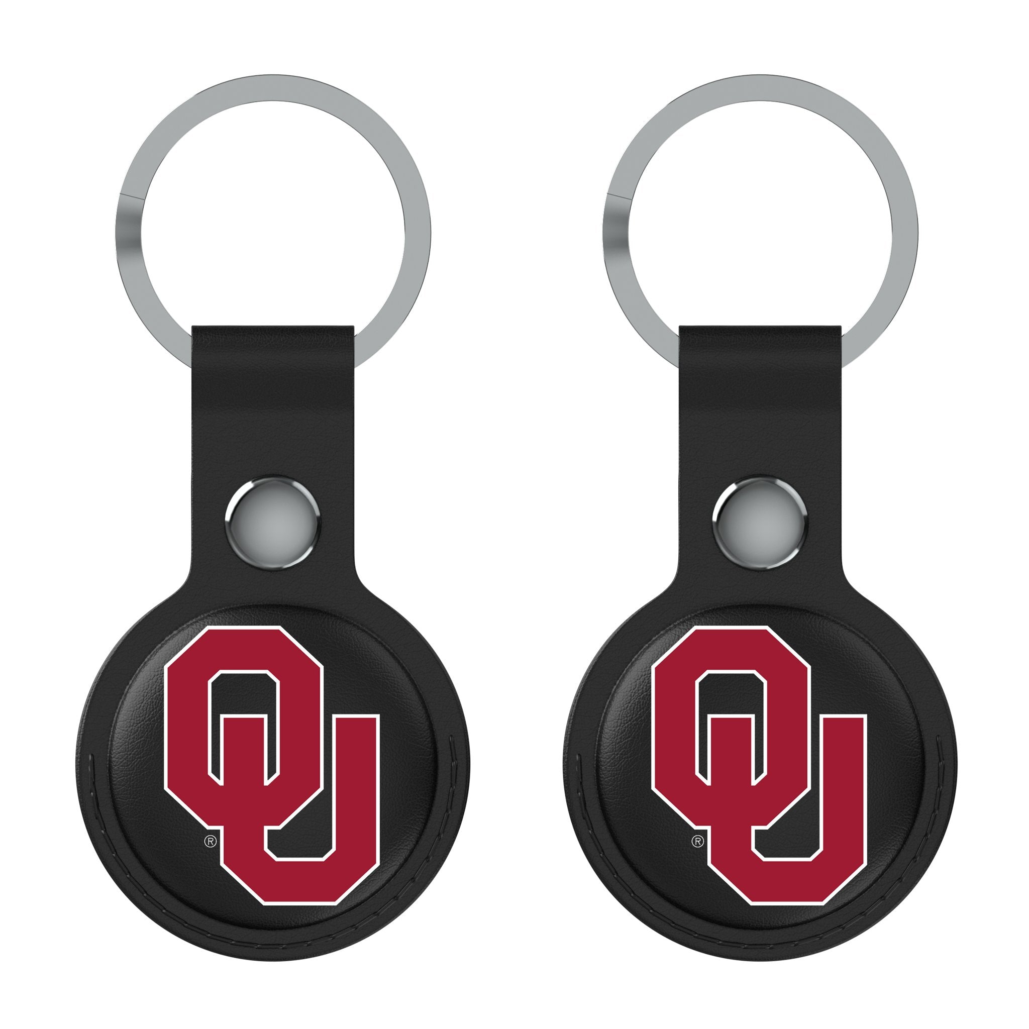 University of Oklahoma Sooners Insignia Black Airtag Holder 2-Pack