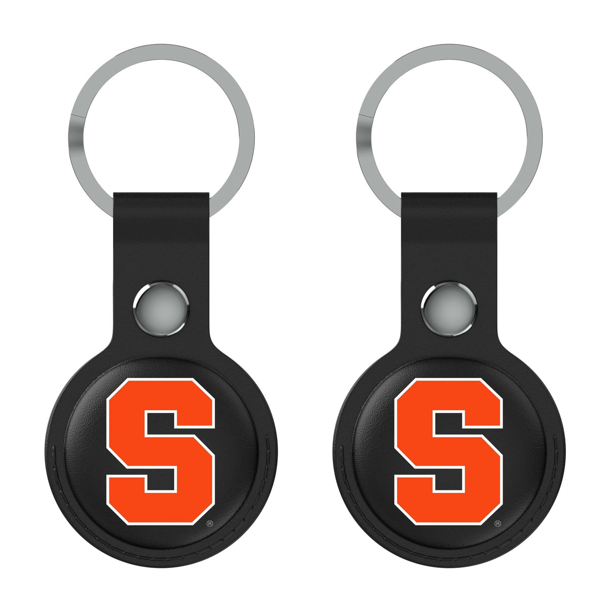 Syracuse University Orange Insignia Black Airtag Holder 2-Pack 2