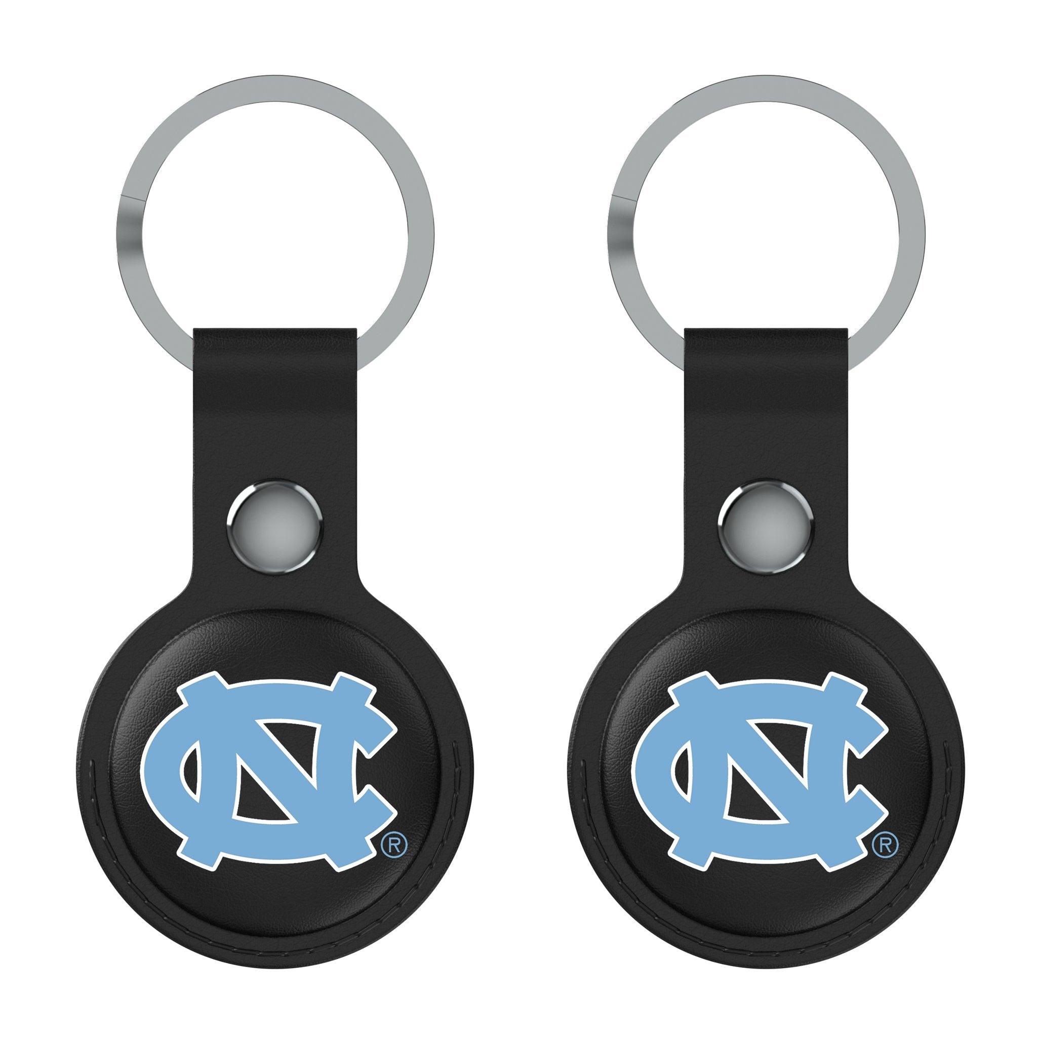 University of North Carolina Tar Heels Insignia Black Airtag Holder 2-Pack