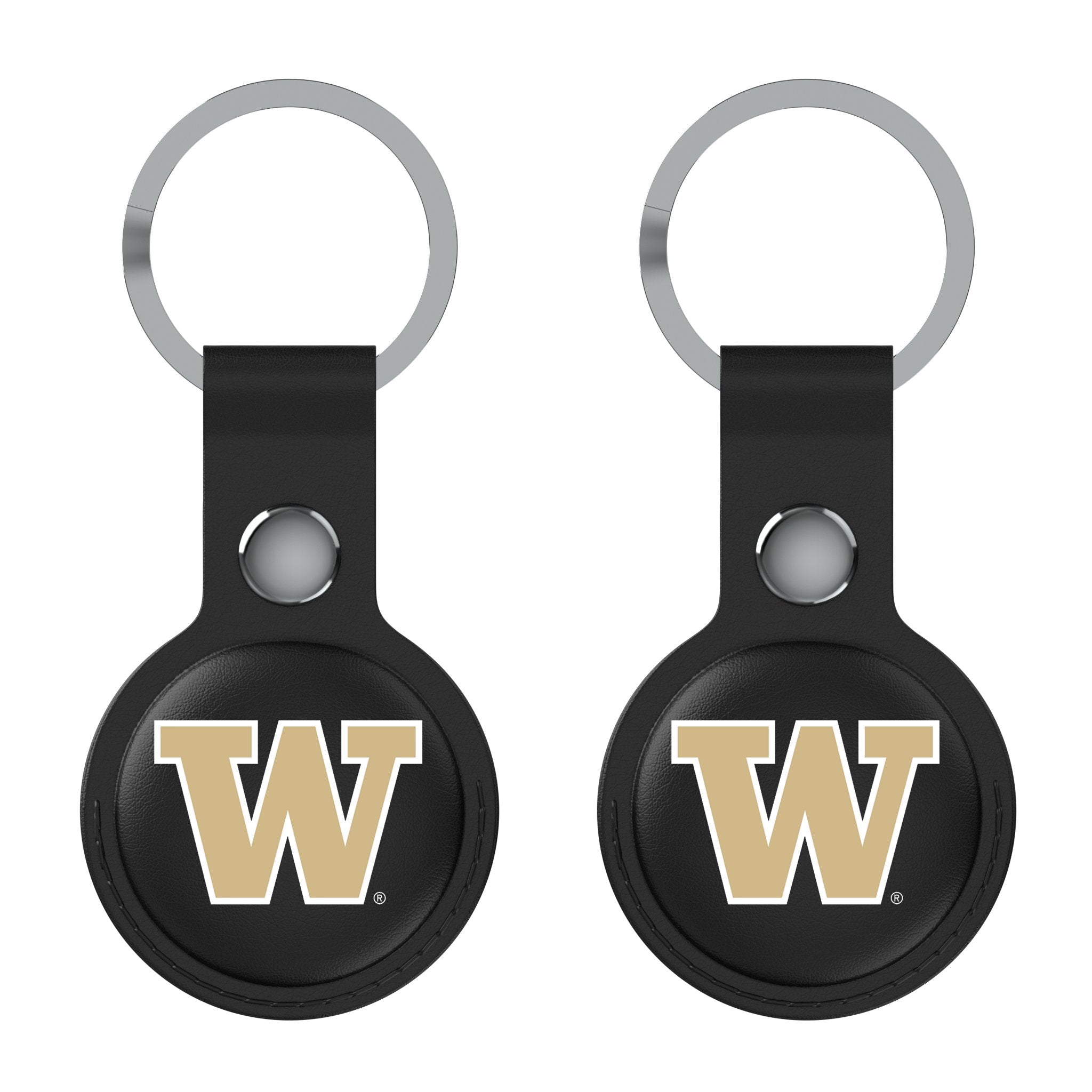 University of Washington Huskies Insignia Black Airtag Holder 2-Pack