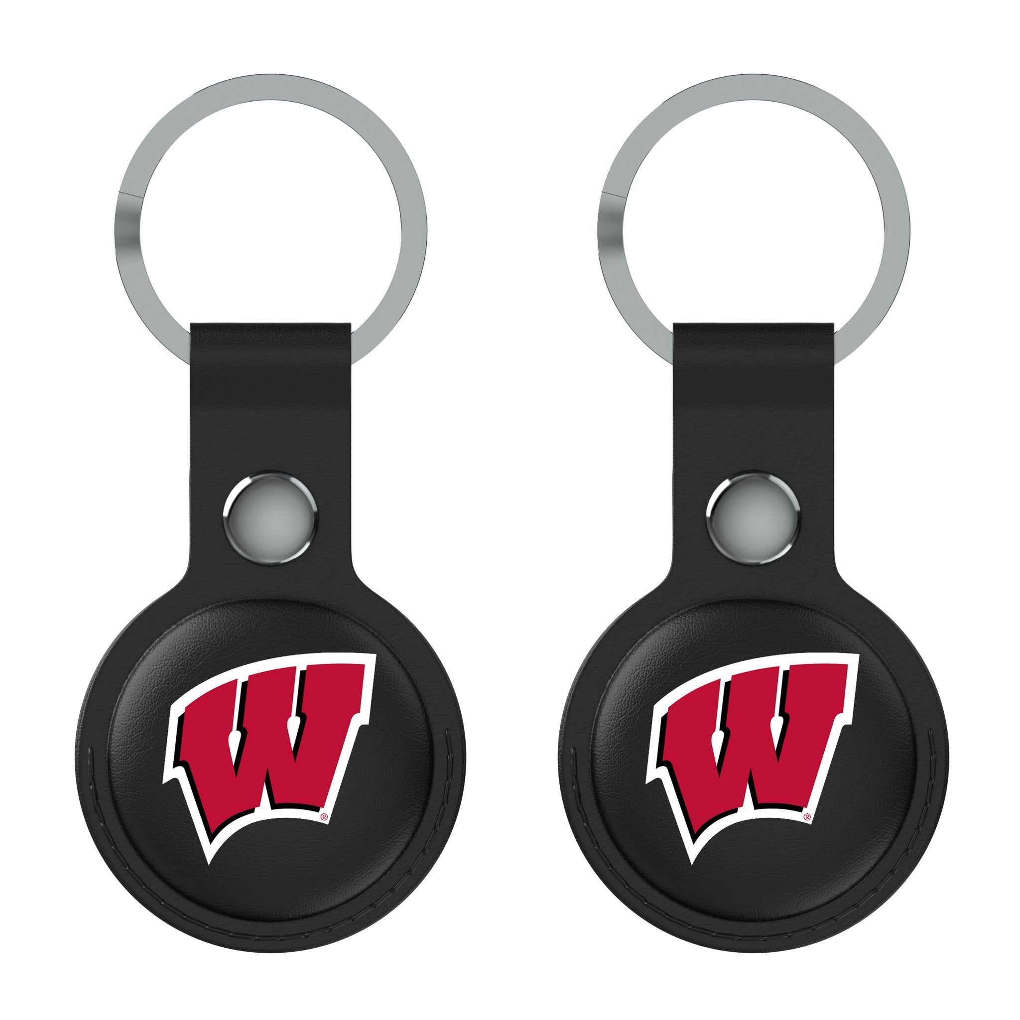 University of Wisconsin Badgers Insignia Black Airtag Holder 2-Pack 2