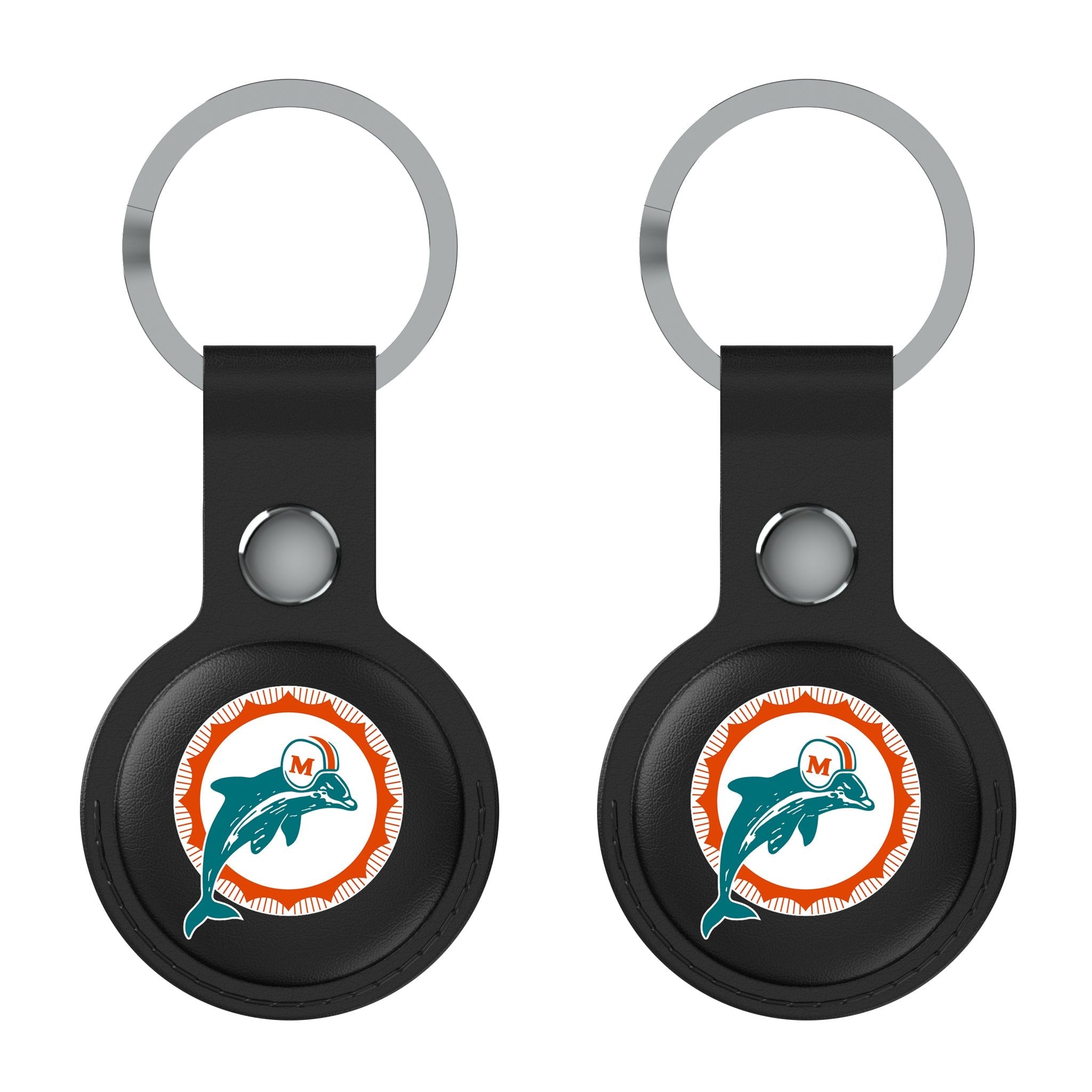 Miami Dolphins 1966-1973 Historic Collection Insignia Black Airtag Holder 2-Pack 2