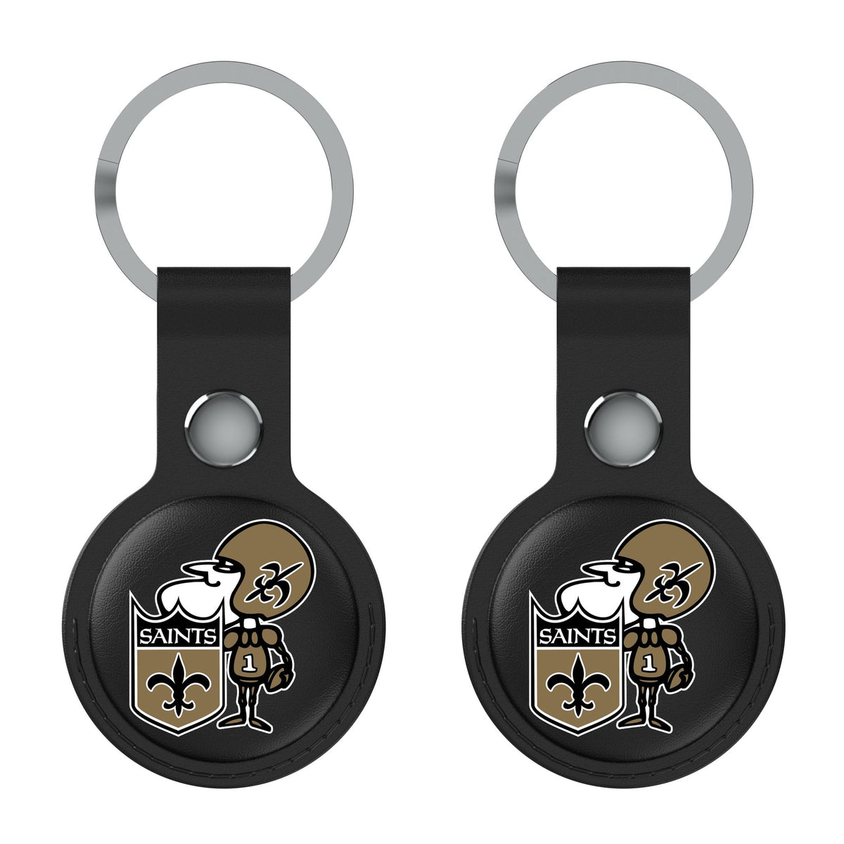 New Orleans Saints Historic Collection Insignia Black Airtag Holder 2-Pack 2