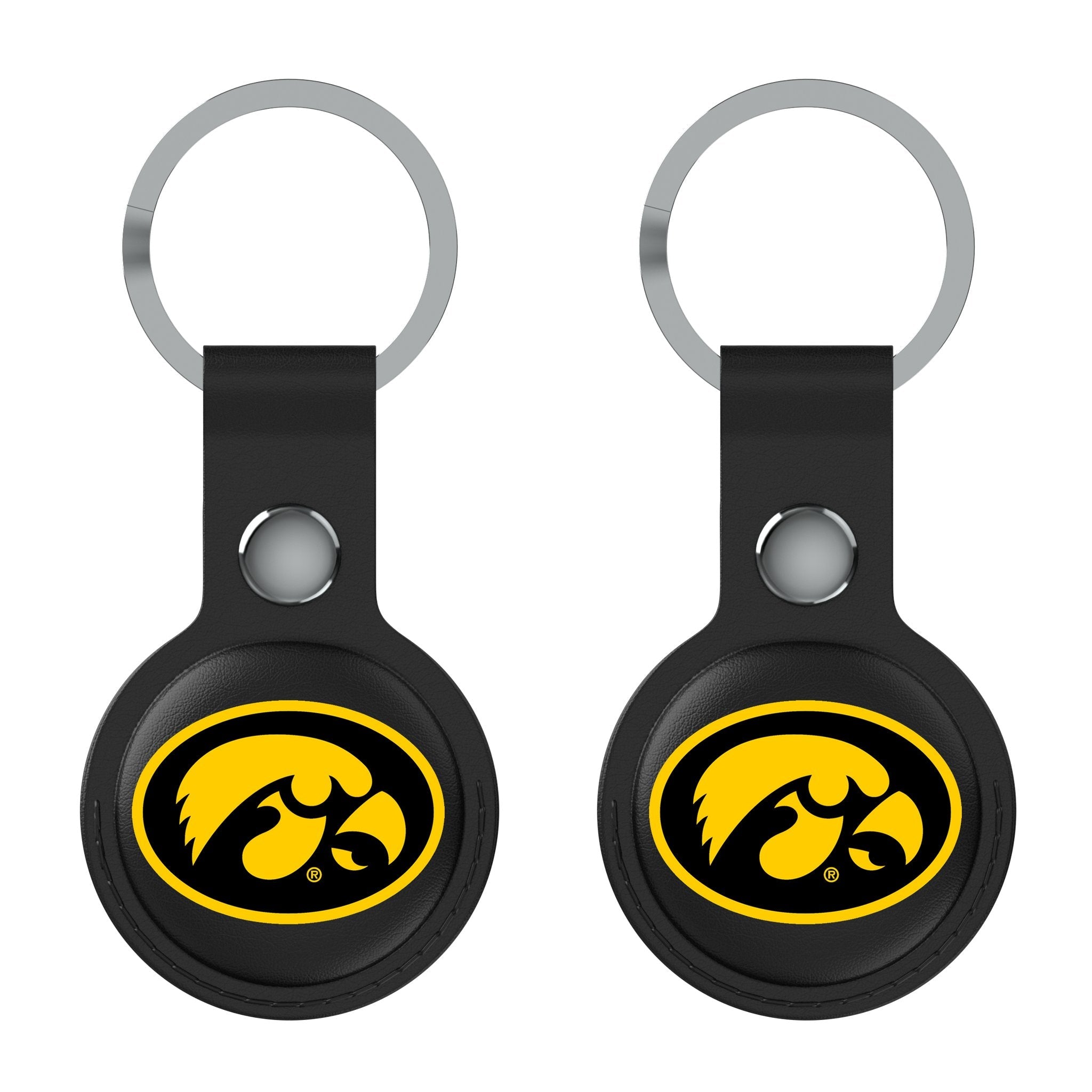 University of Iowa Hawkeyes Insignia Black Airtag Holder 2-Pack 2
