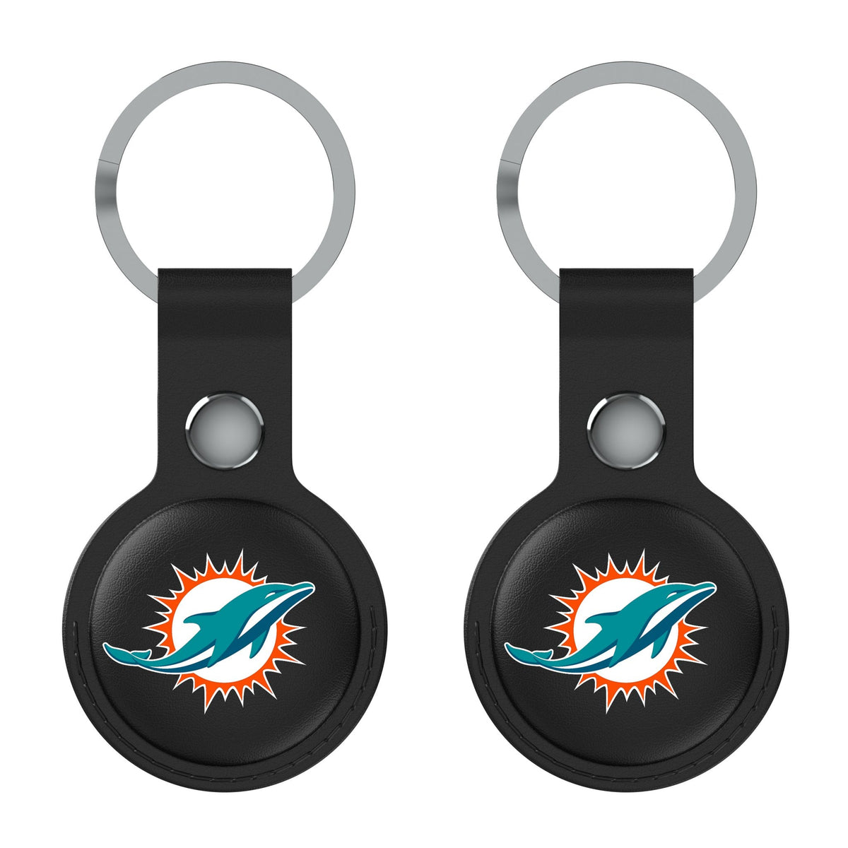 Miami Dolphins Insignia Black Airtag Holder 2-Pack 2