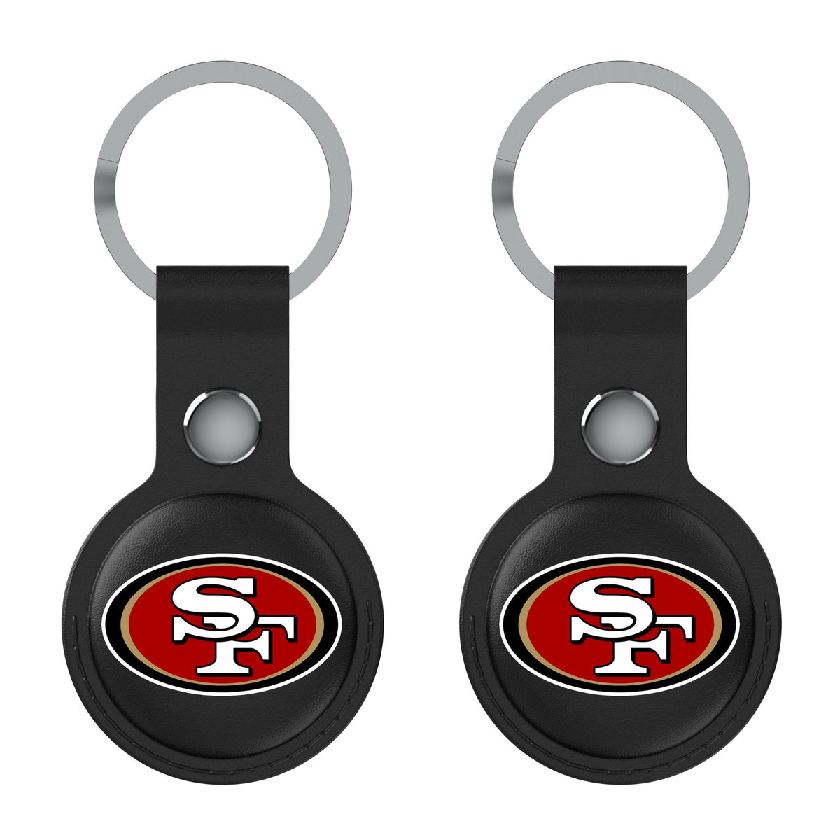 San Francisco 49ers Insignia Black Airtag Holder 2-Pack 2