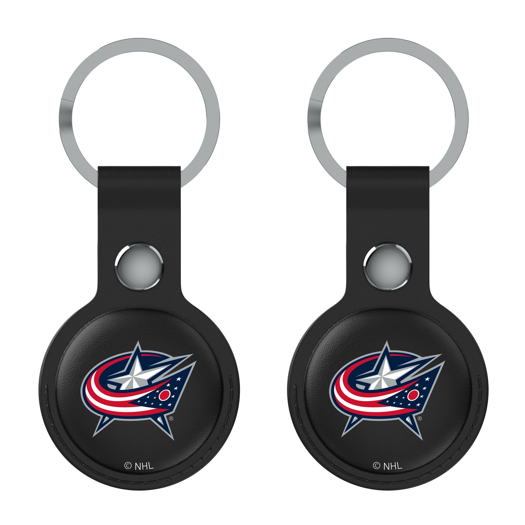 Columbus Blue Jackets Insignia Black Airtag Holder 2-Pack