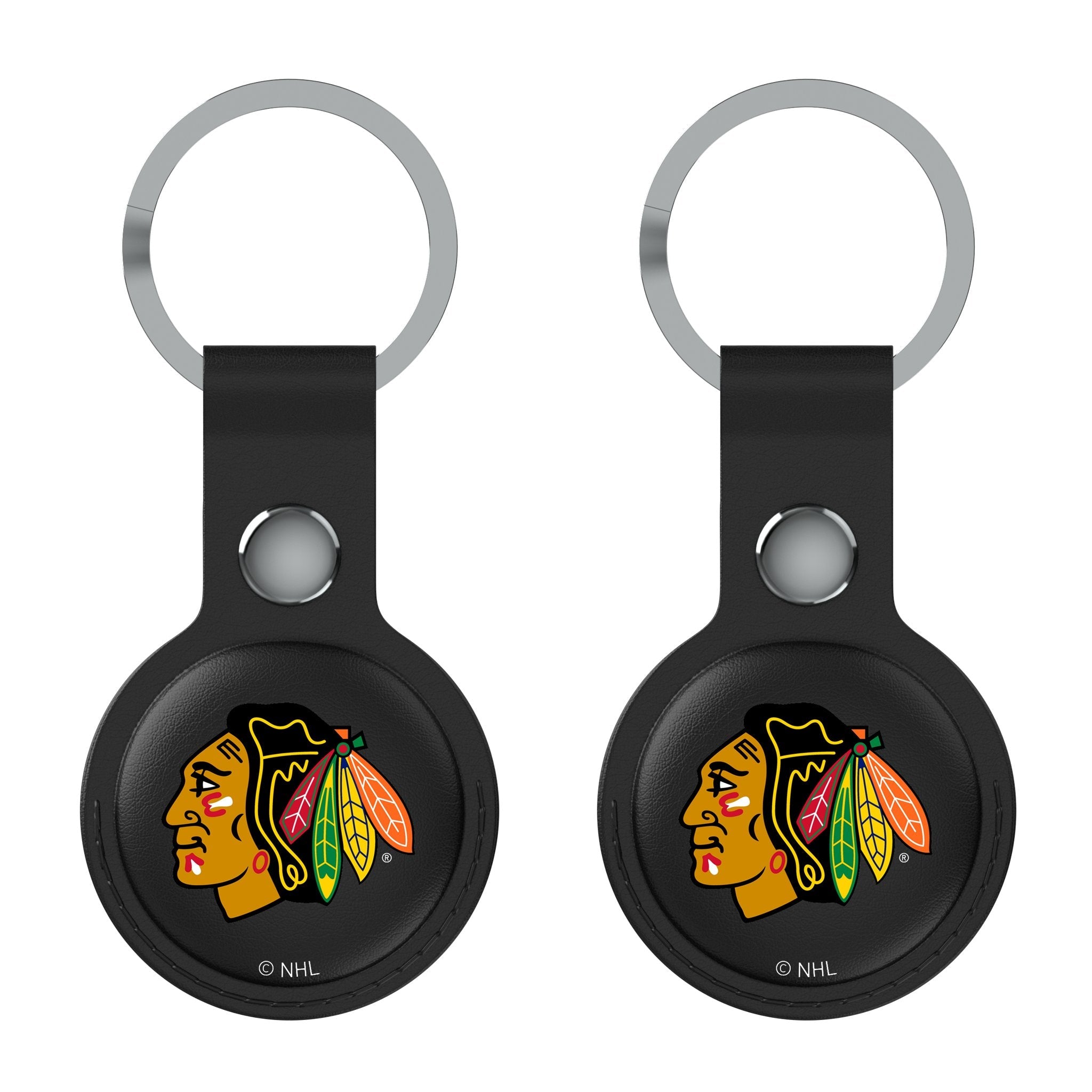 Chicago Blackhawks Insignia Black Airtag Holder 2-Pack