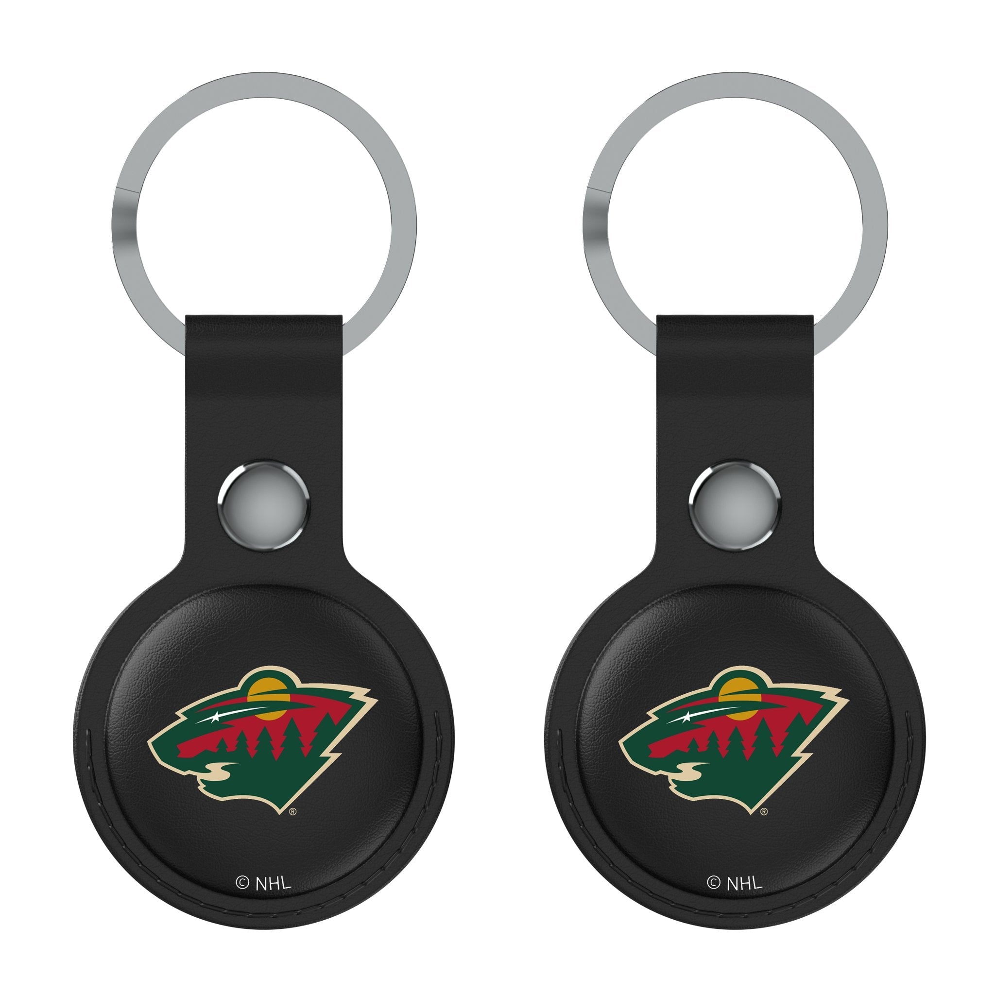 Minnesota Wild Insignia Black Airtag Holder 2-Pack