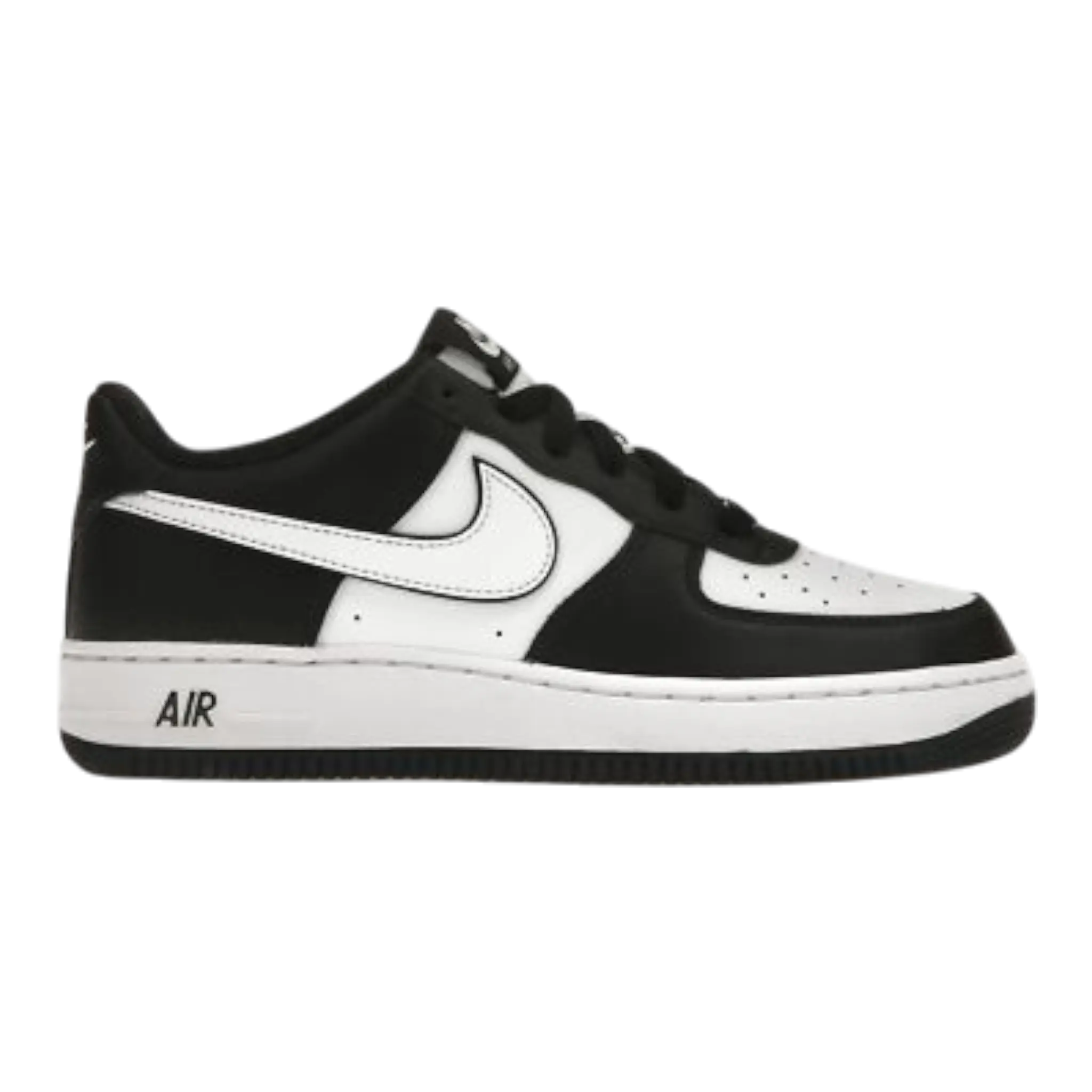 Nike Air Force 1 LV8 2 Kids Sneakers Black/White (Swoosh Panda) 1