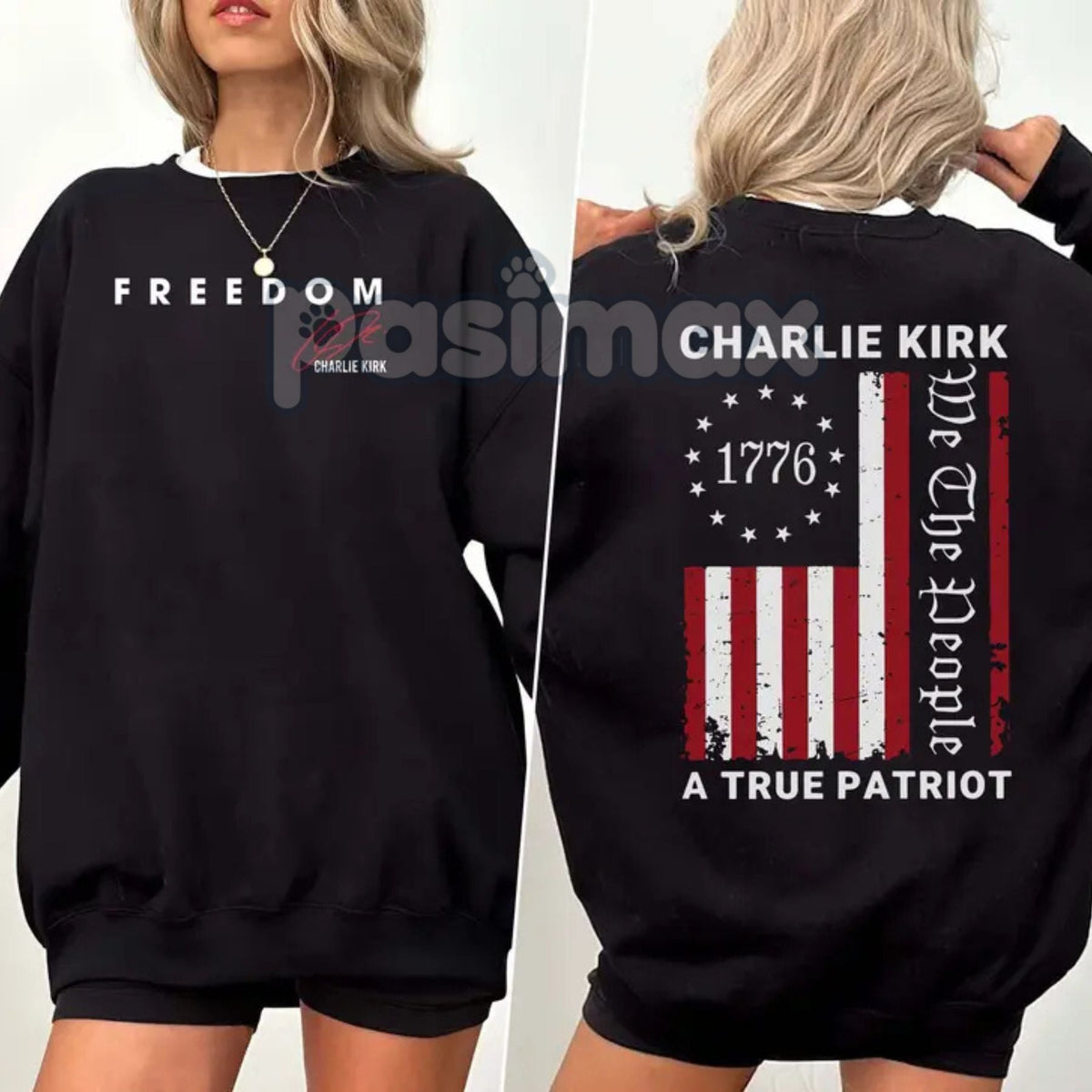 Charlie Freedom Sweatshirt – Patriotic 1776 American Flag Pullover 2