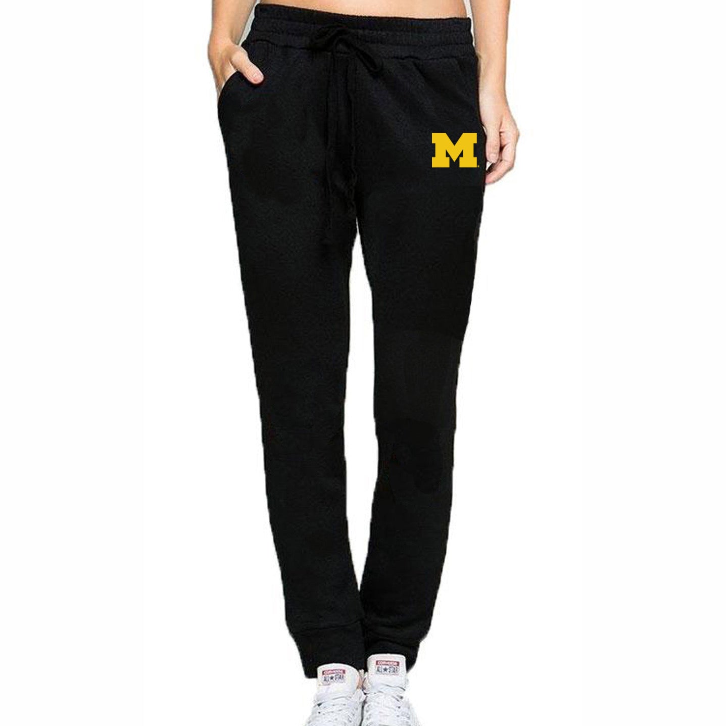 University of Michigan Black Joggers | lojobands 1