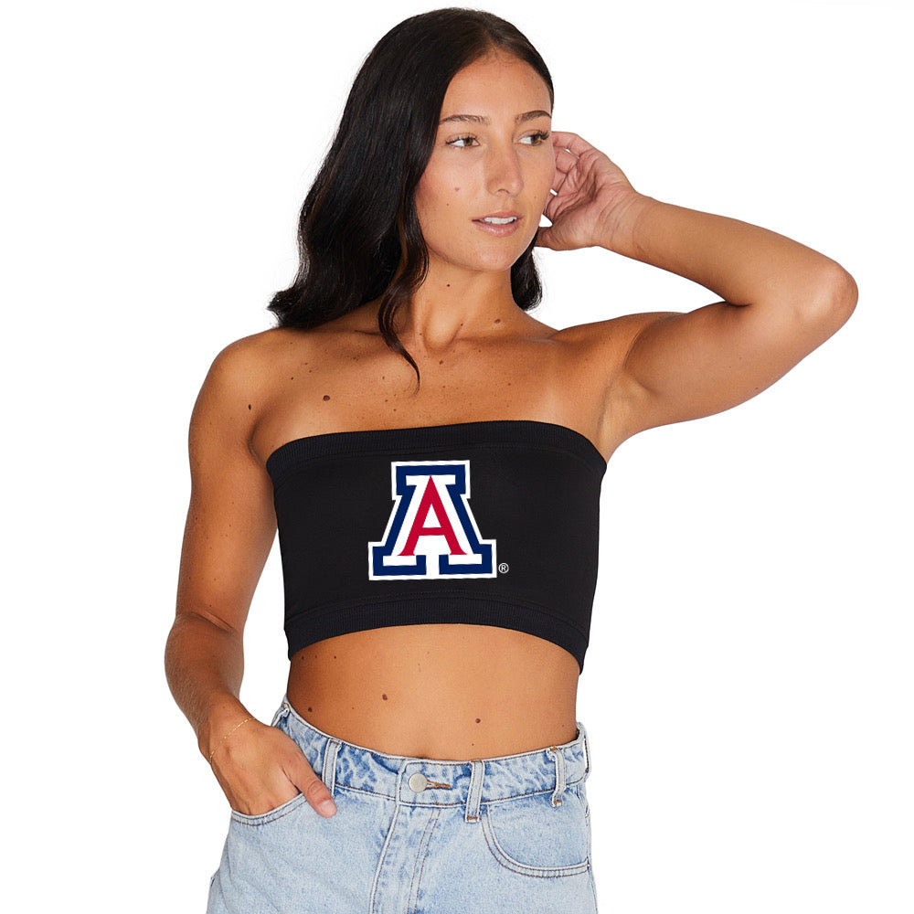 University of Arizona Black Bandeau Top | lojobands
