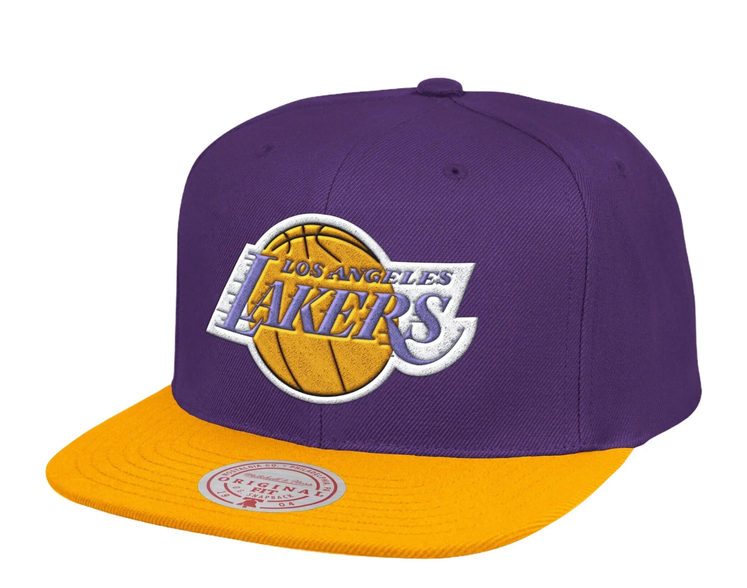 Mitchell & Ness Los Angeles Lakers HWC 1988 Finals Patch Men Snapback Hat Purple/Gold 2
