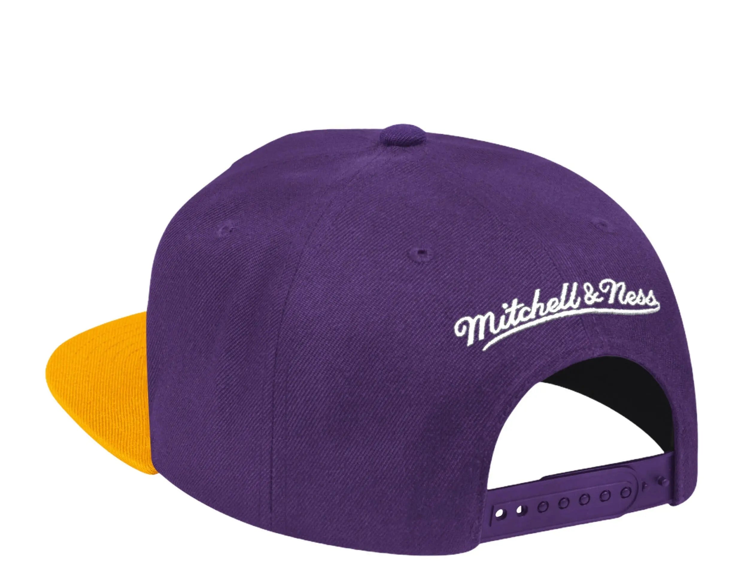 Mitchell & Ness Los Angeles Lakers HWC 1988 Finals Patch Men Snapback Hat Purple/Gold 3