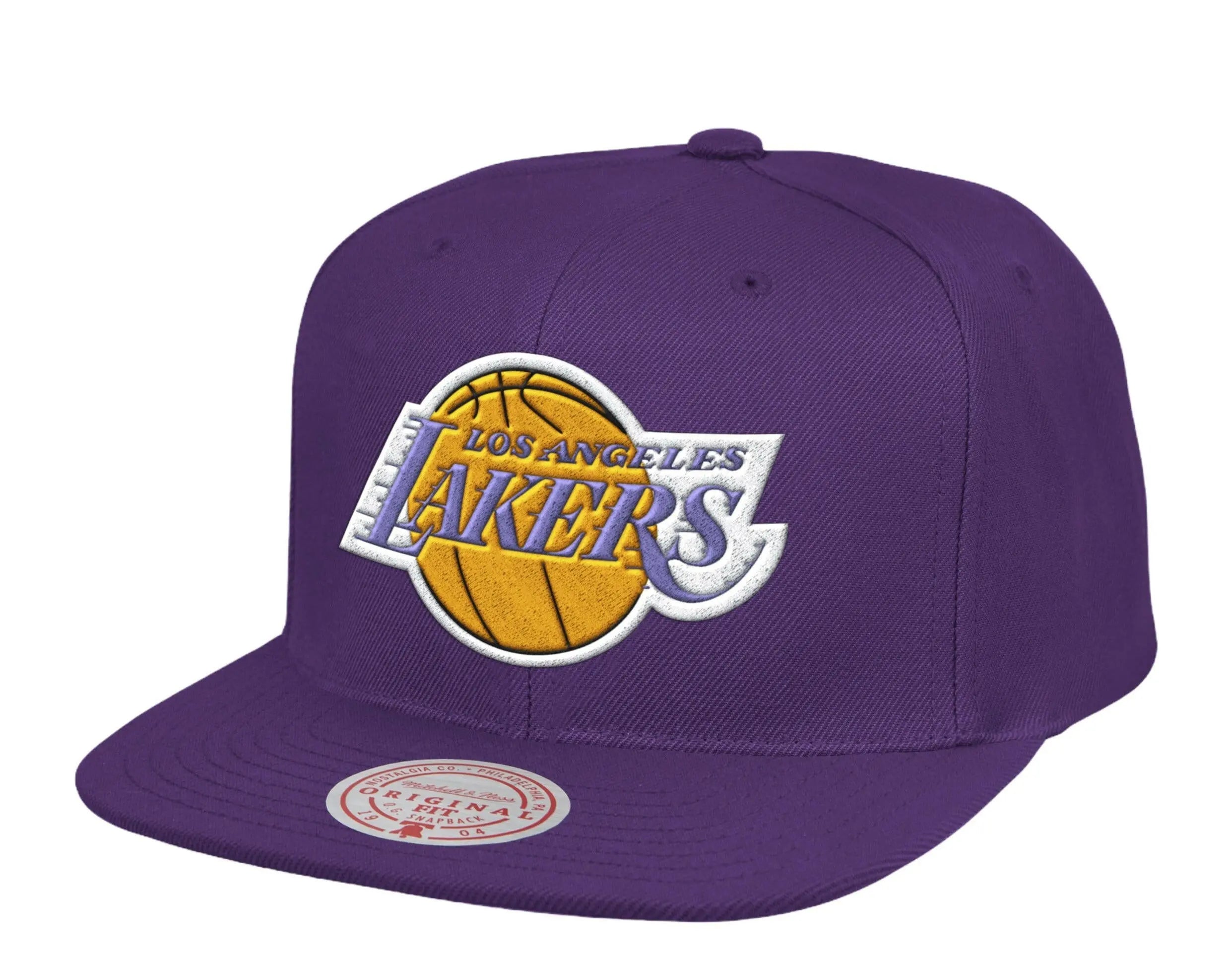Mitchell & Ness Los Angeles Lakers HWC 1987 Finals Patch Men Snapback Hat Purple 2
