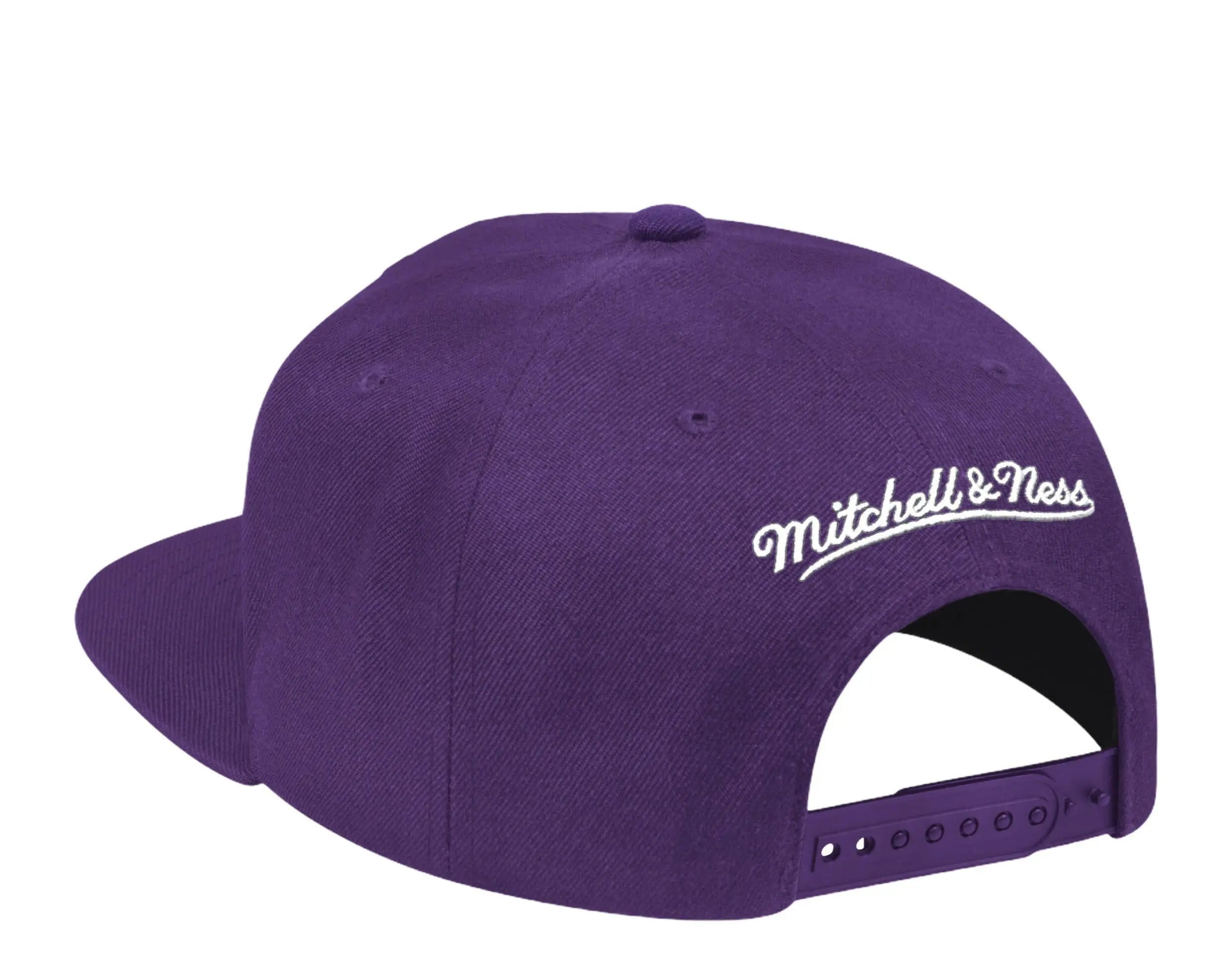 Mitchell & Ness Los Angeles Lakers HWC 1987 Finals Patch Men Snapback Hat Purple 3