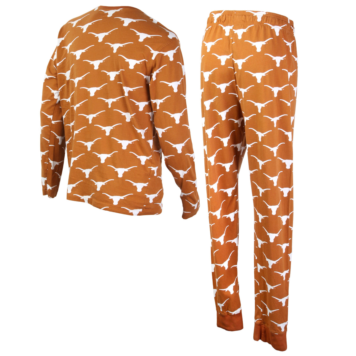 Texas Longhorns Men's All-Over Logo Print LS PJ 2