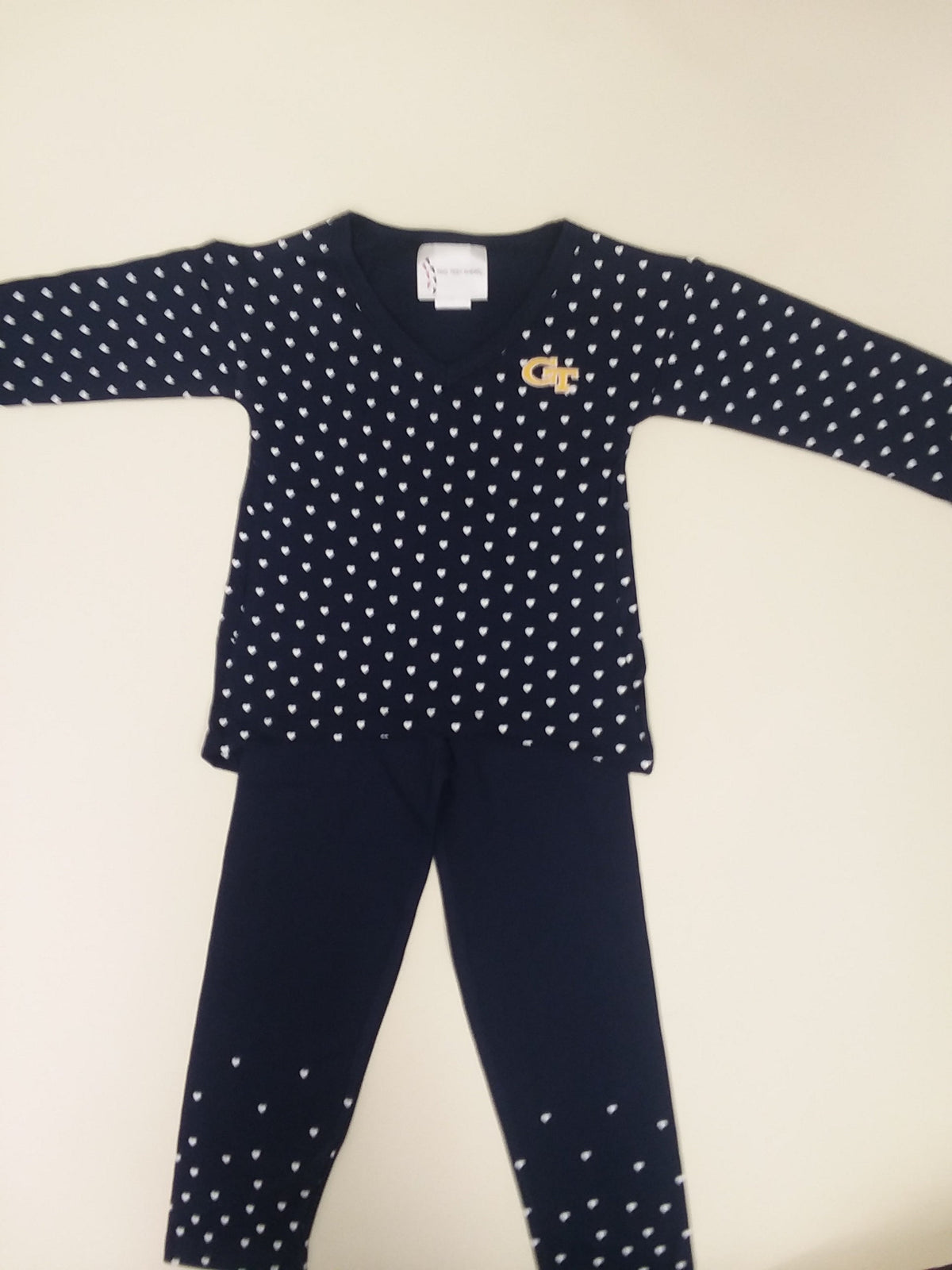 GIRLS HEART PANT SET- GEORGIA TECH (277) | Two Feet Ahead