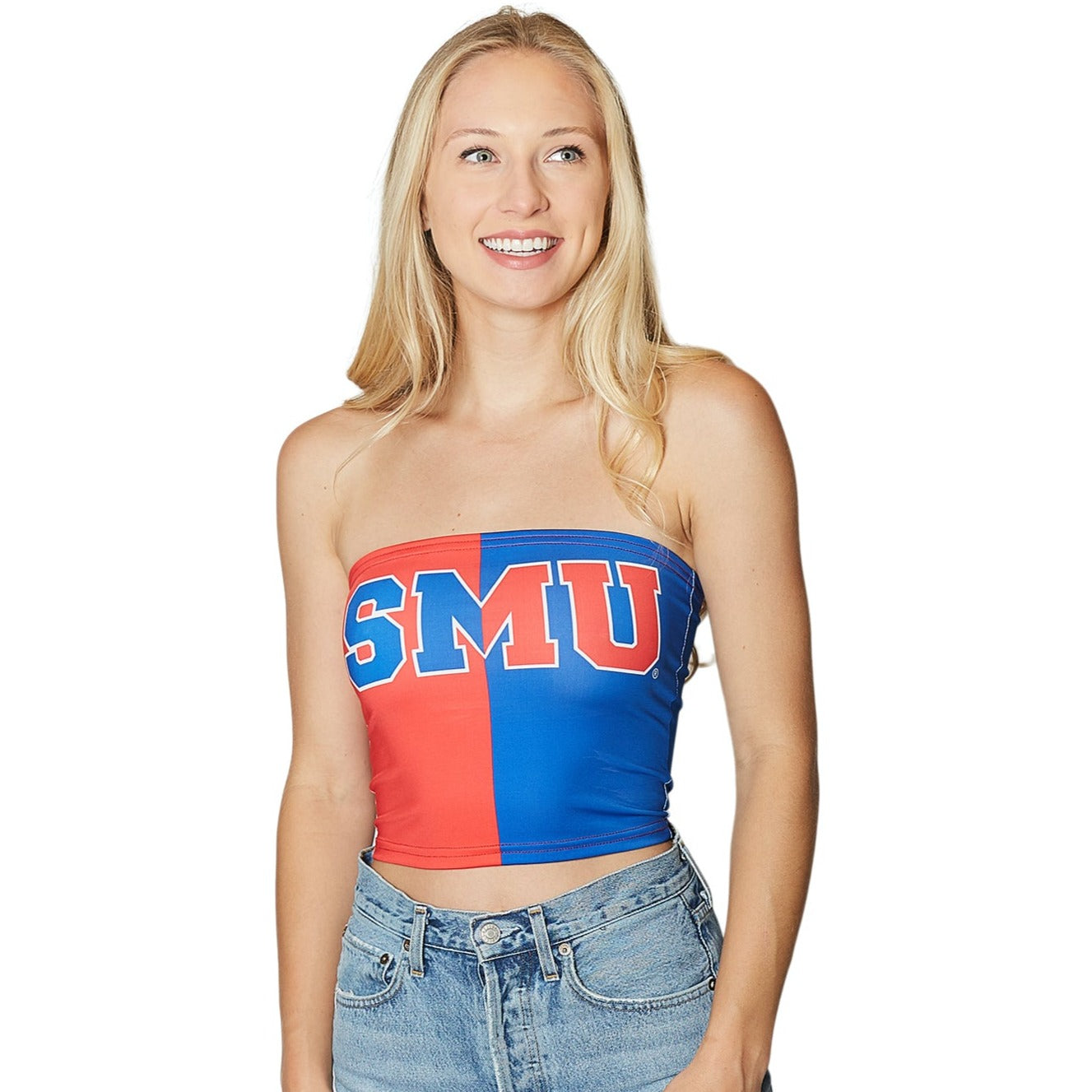 SMU Mustangs Two Tone Tube Top | lojobands