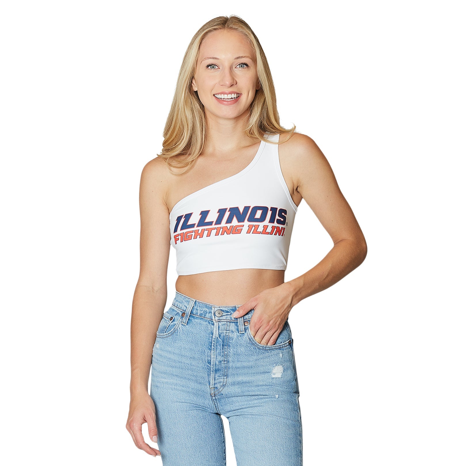 Illinois Fighting Illini One Shoulder Top | lojobands 3