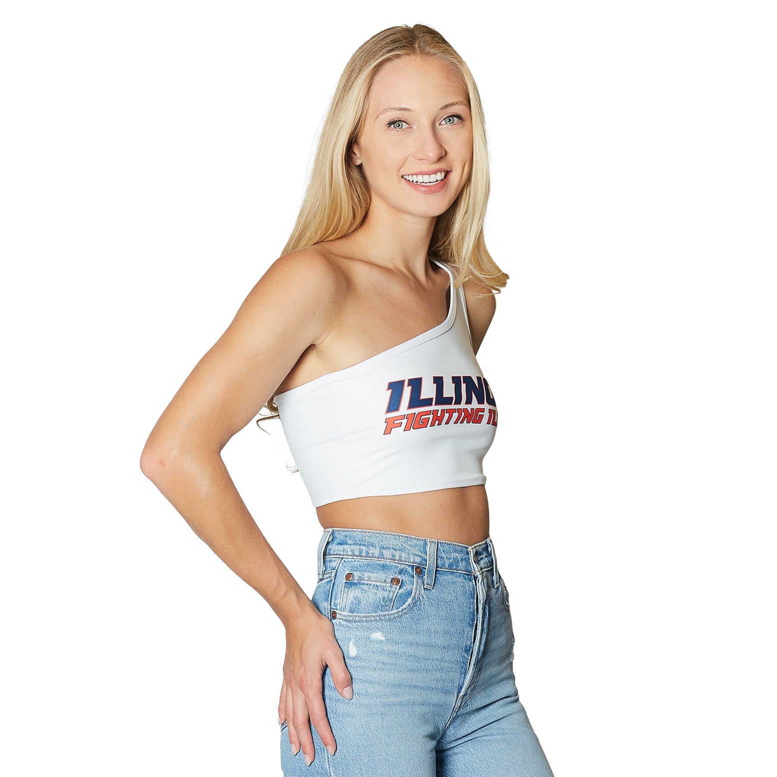 Illinois Fighting Illini One Shoulder Top | lojobands