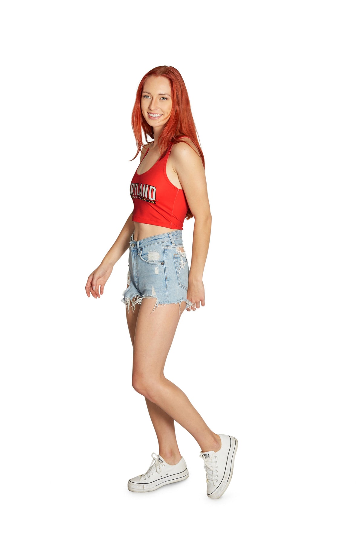 Maryland Terps Red Crop Tank Top | lojobands 5