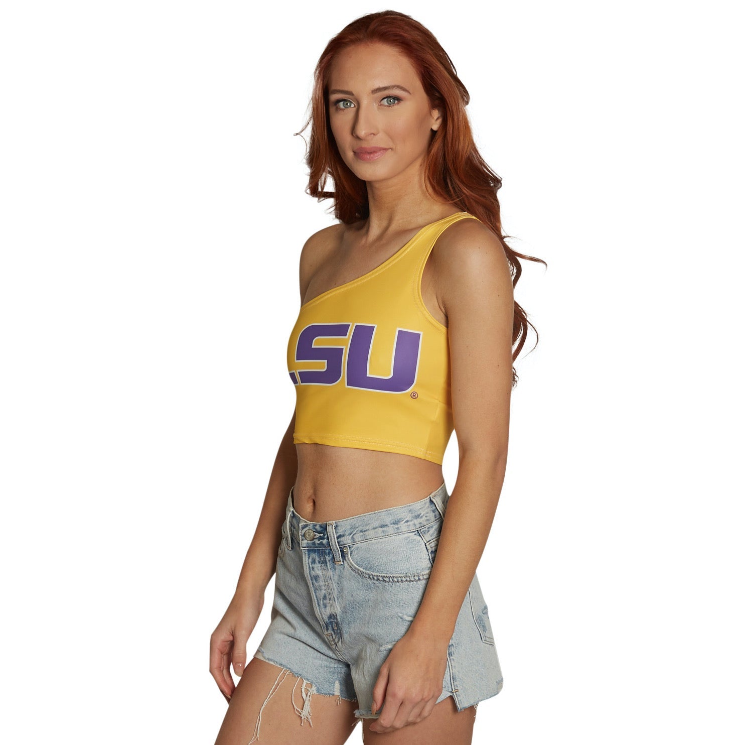 LSU Yellow One Shoulder Top 5