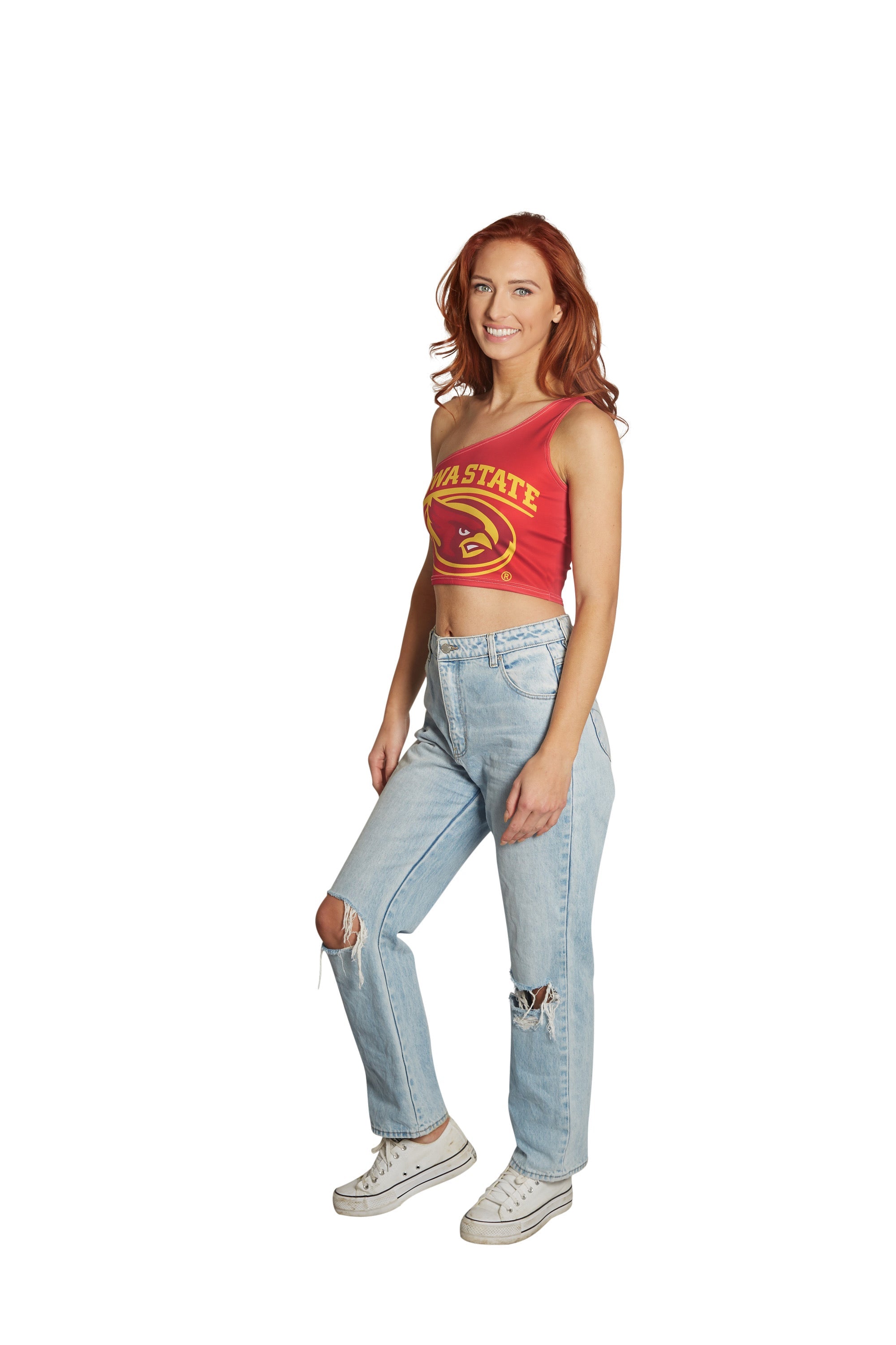 Iowa State Red One Shoulder Top | lojobands 7