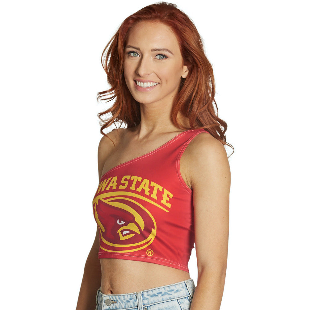 Iowa State Red One Shoulder Top | lojobands
