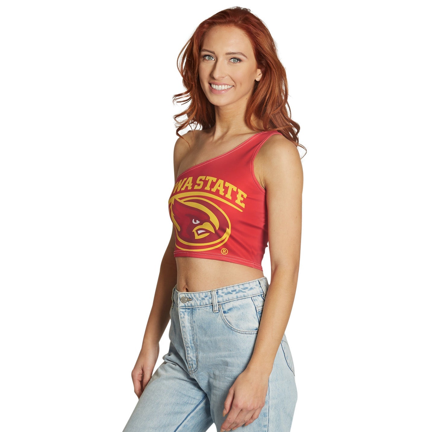 Iowa State Red One Shoulder Top | lojobands 5