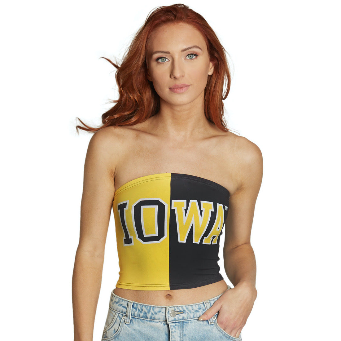 Iowa Hawkeyes Two Tone Tube Top | lojobands