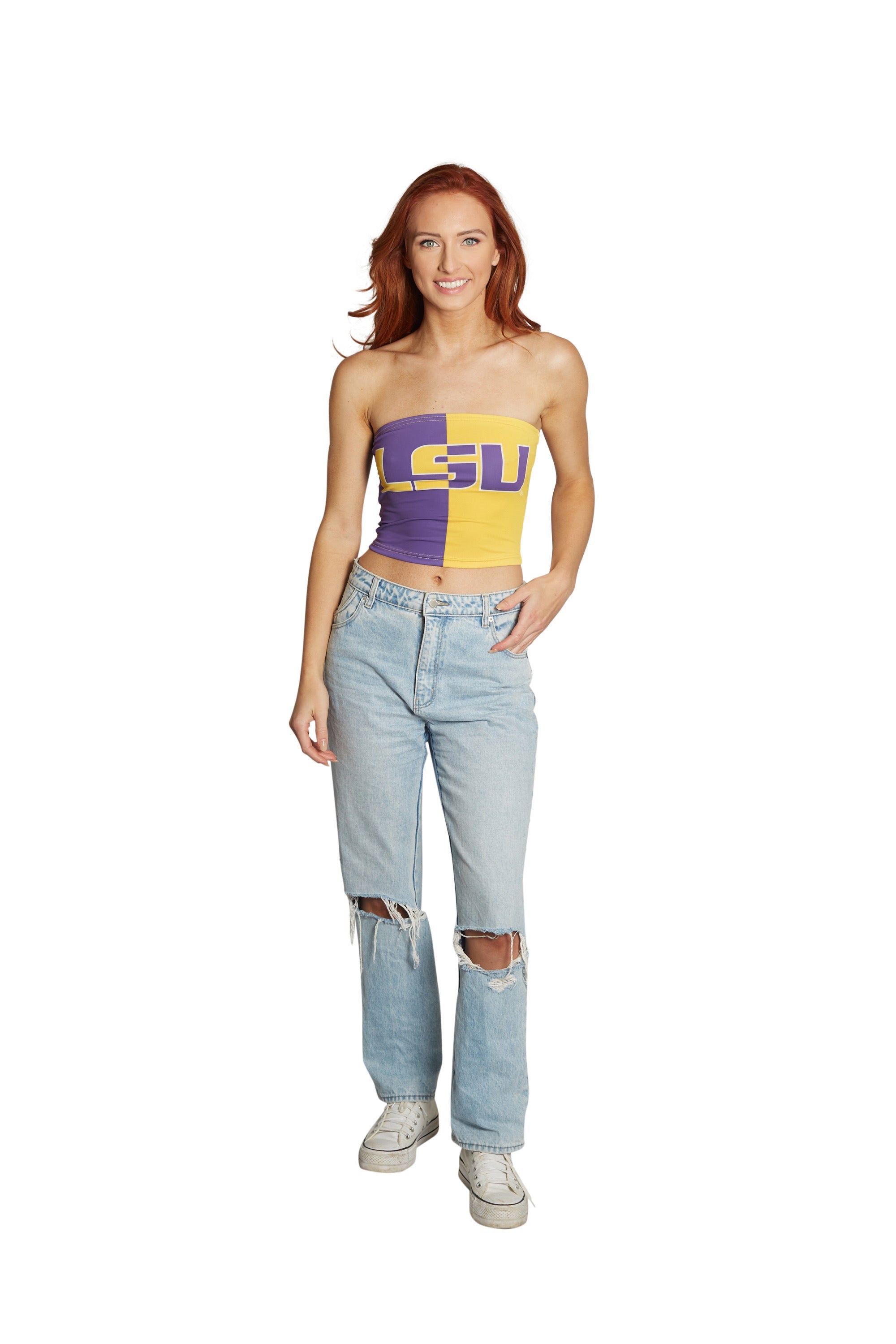 LSU Two Tone Tube Top 4