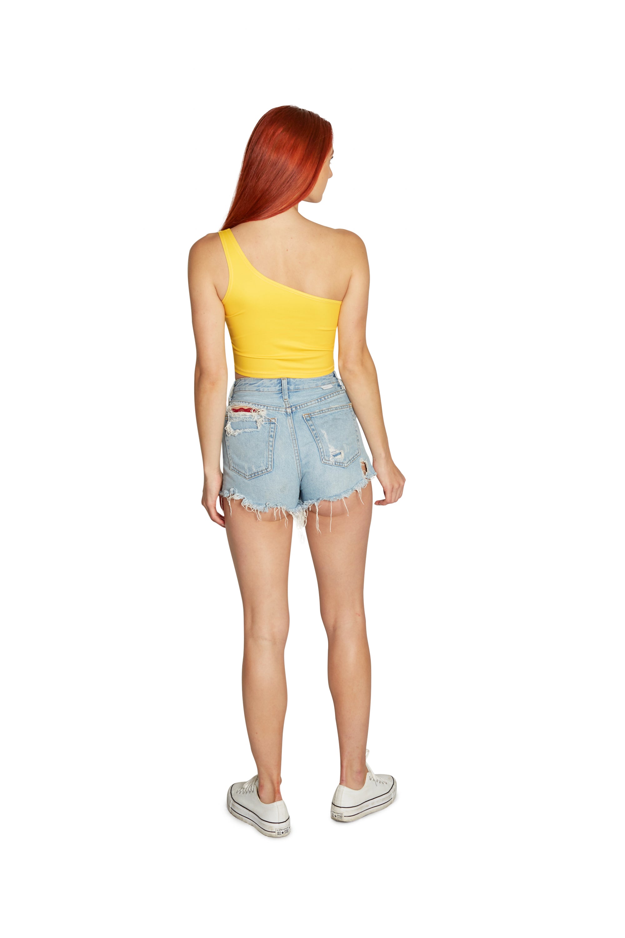 Iowa Hawkeyes Yellow One Shoulder Top | lojobands 6