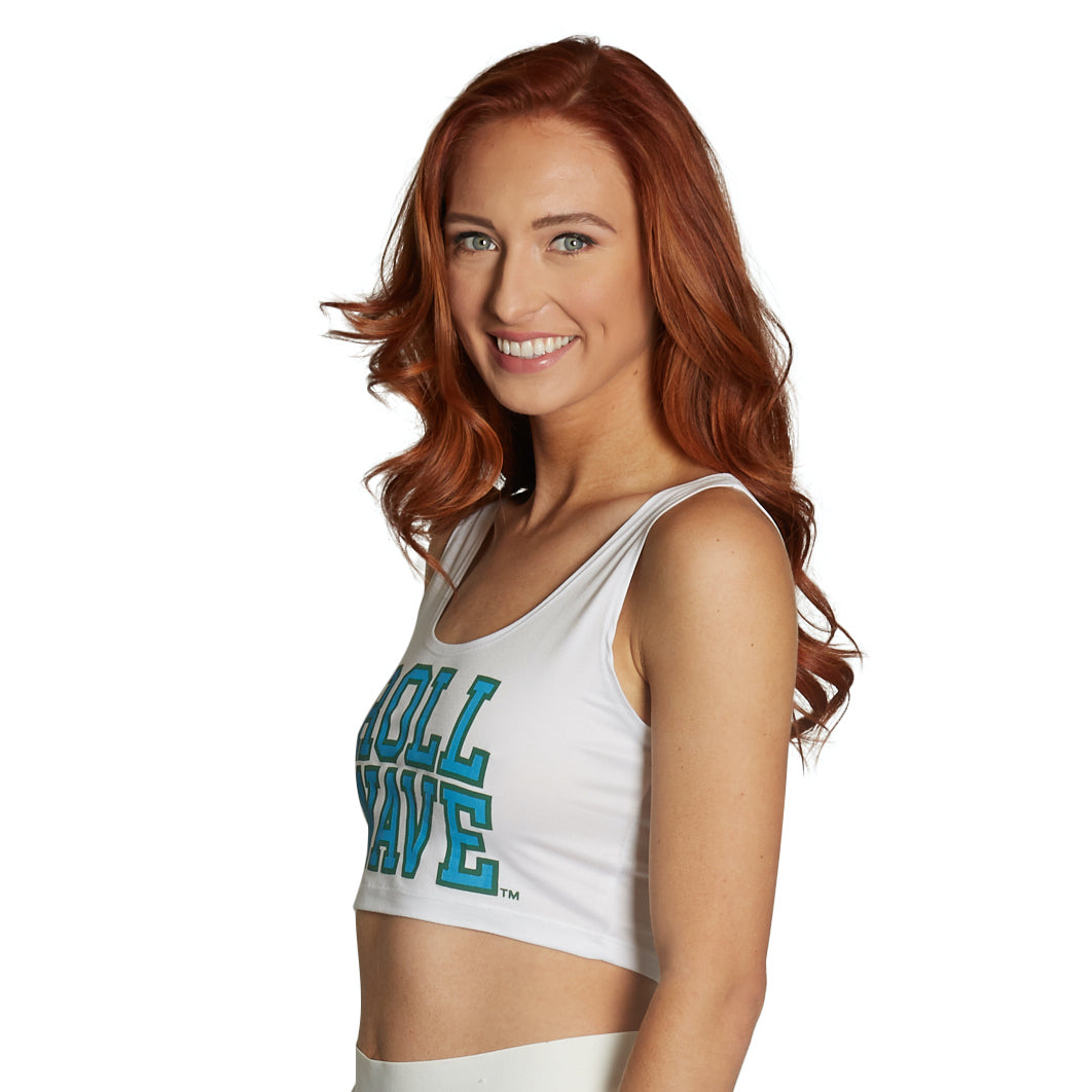 Tulane Roll Wave Crop Tank Top | lojobands 3