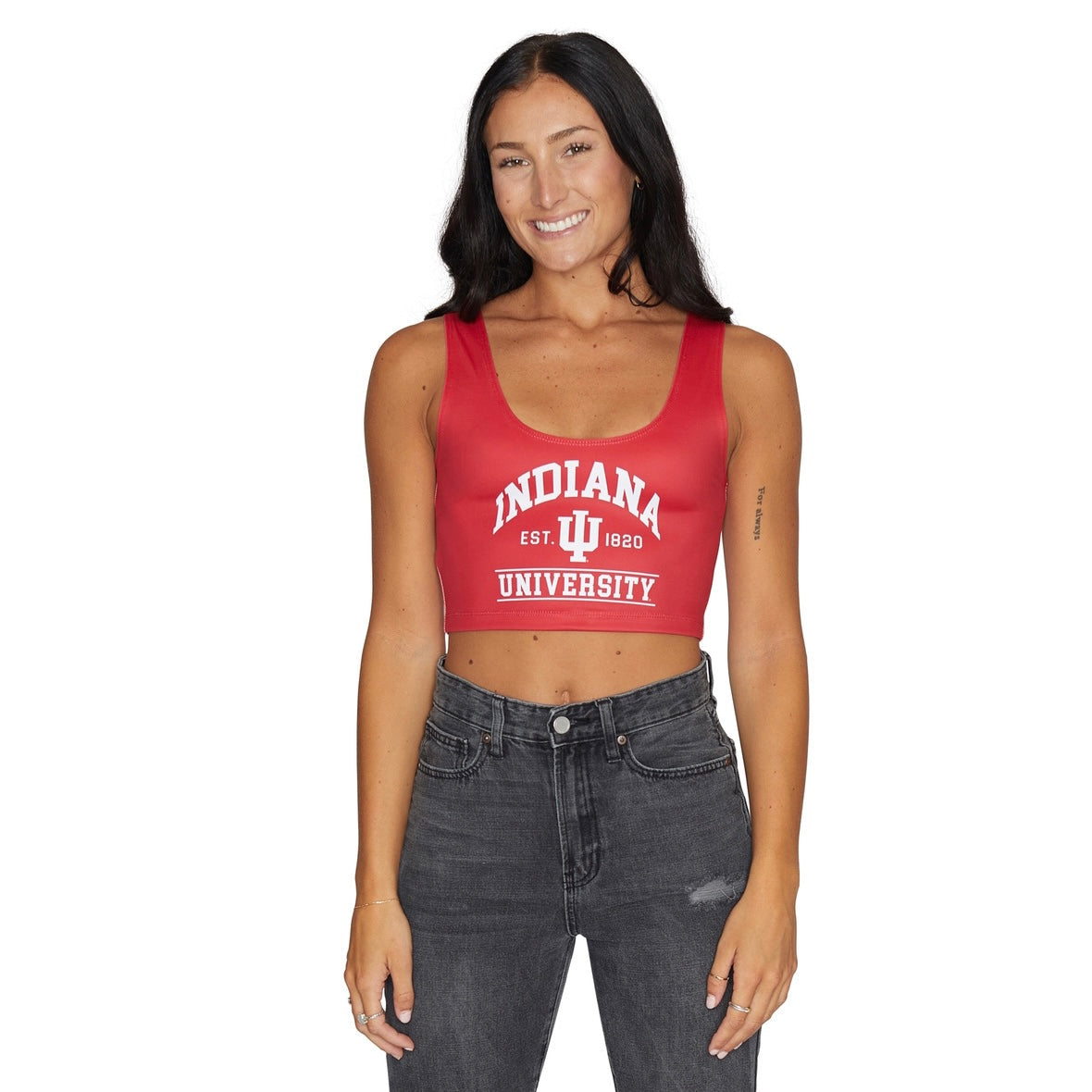 Indiana Hoosiers Crimson Crop Tank Top | lojobands
