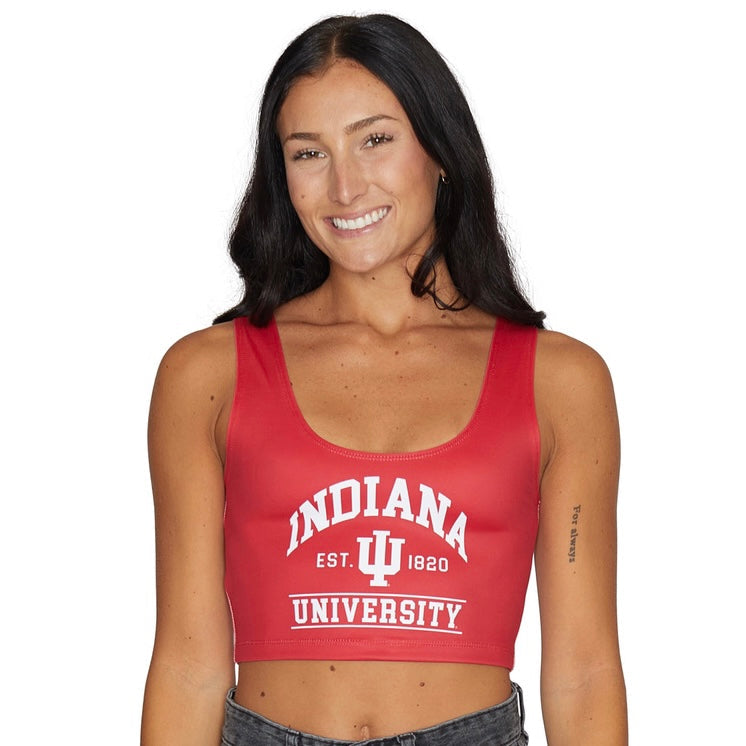 Indiana Hoosiers Crimson Crop Tank Top | lojobands