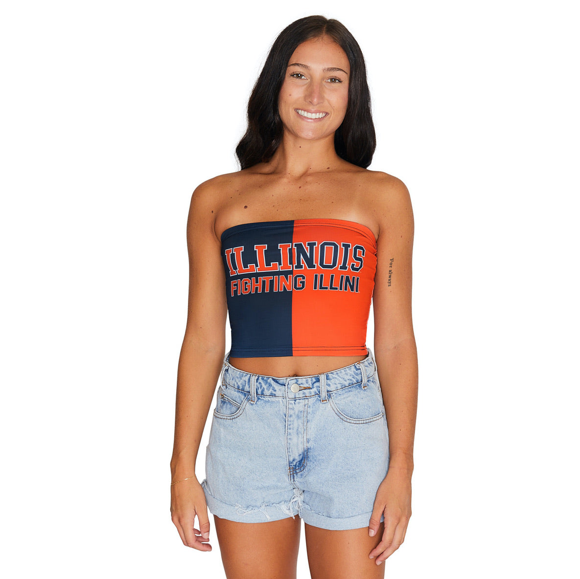 Illinois Fighting Illini Two Tone Tube Top | lojobands 5