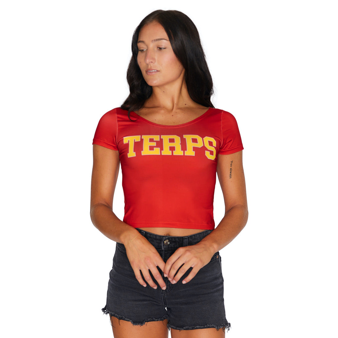 Maryland Terps Red Babydoll Tee 5