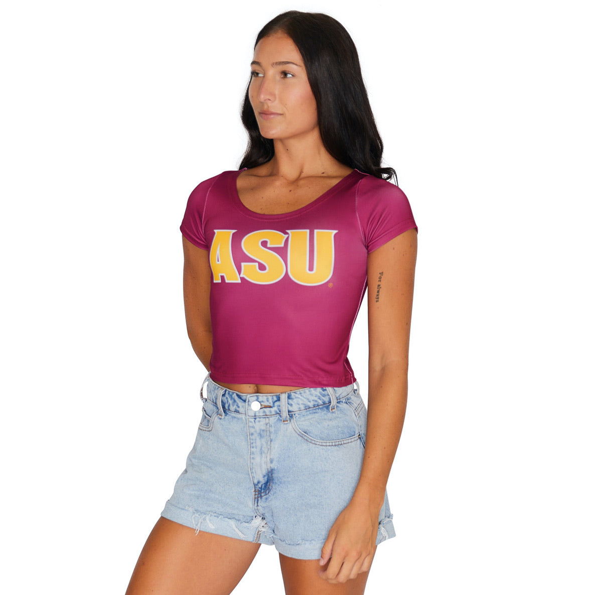 Arizona State ASU Maroon Babydoll Tee | lojobands 3