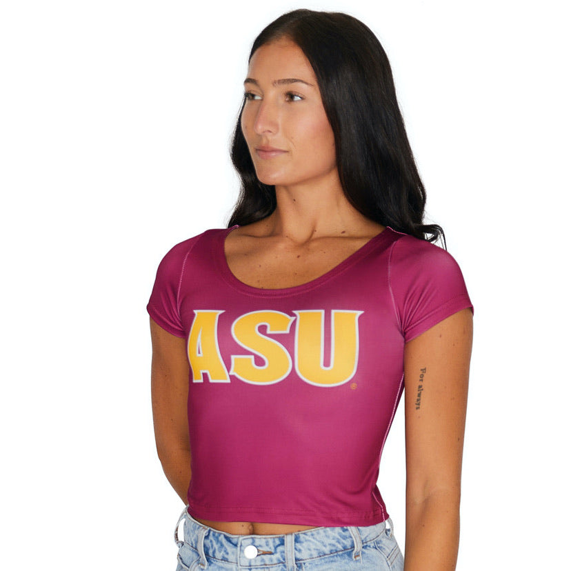 Arizona State ASU Maroon Babydoll Tee | lojobands 6