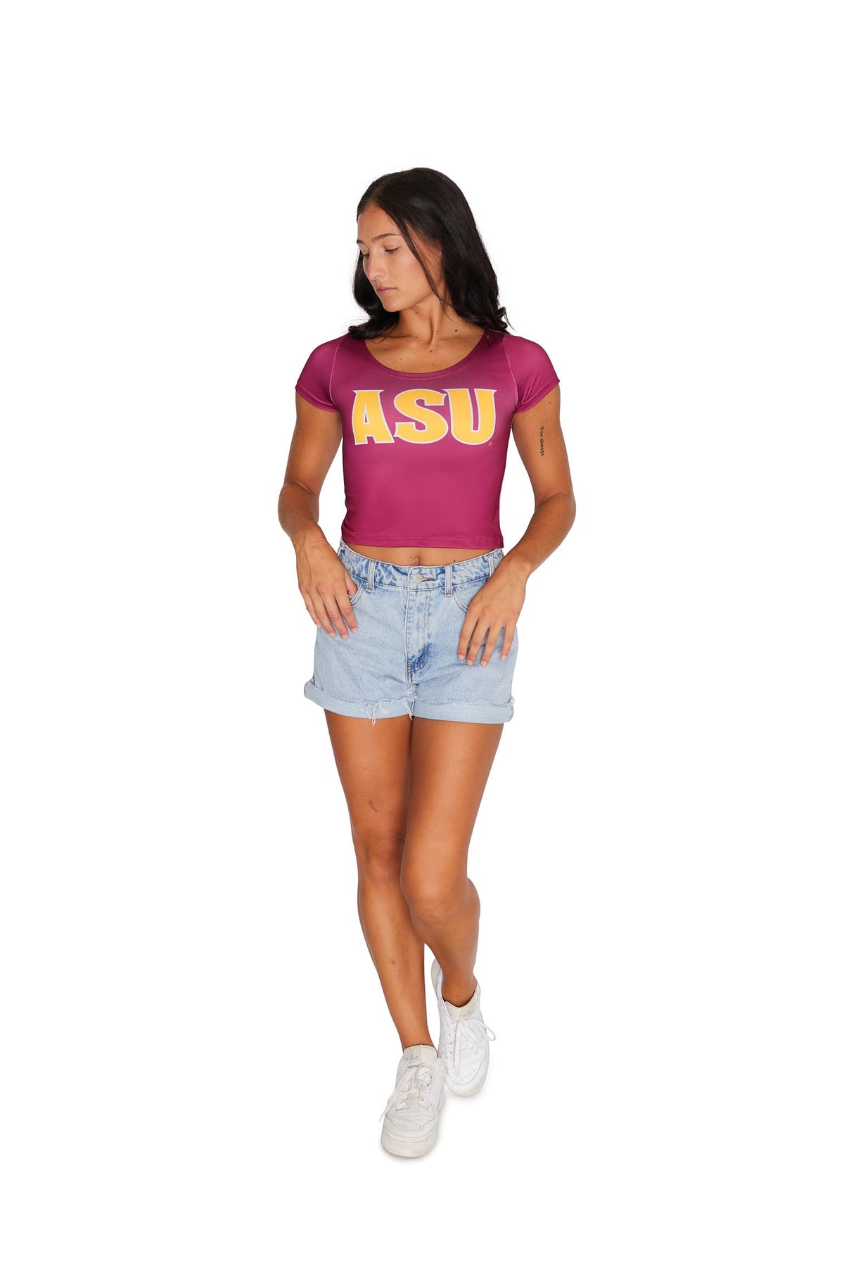 Arizona State ASU Maroon Babydoll Tee | lojobands 9