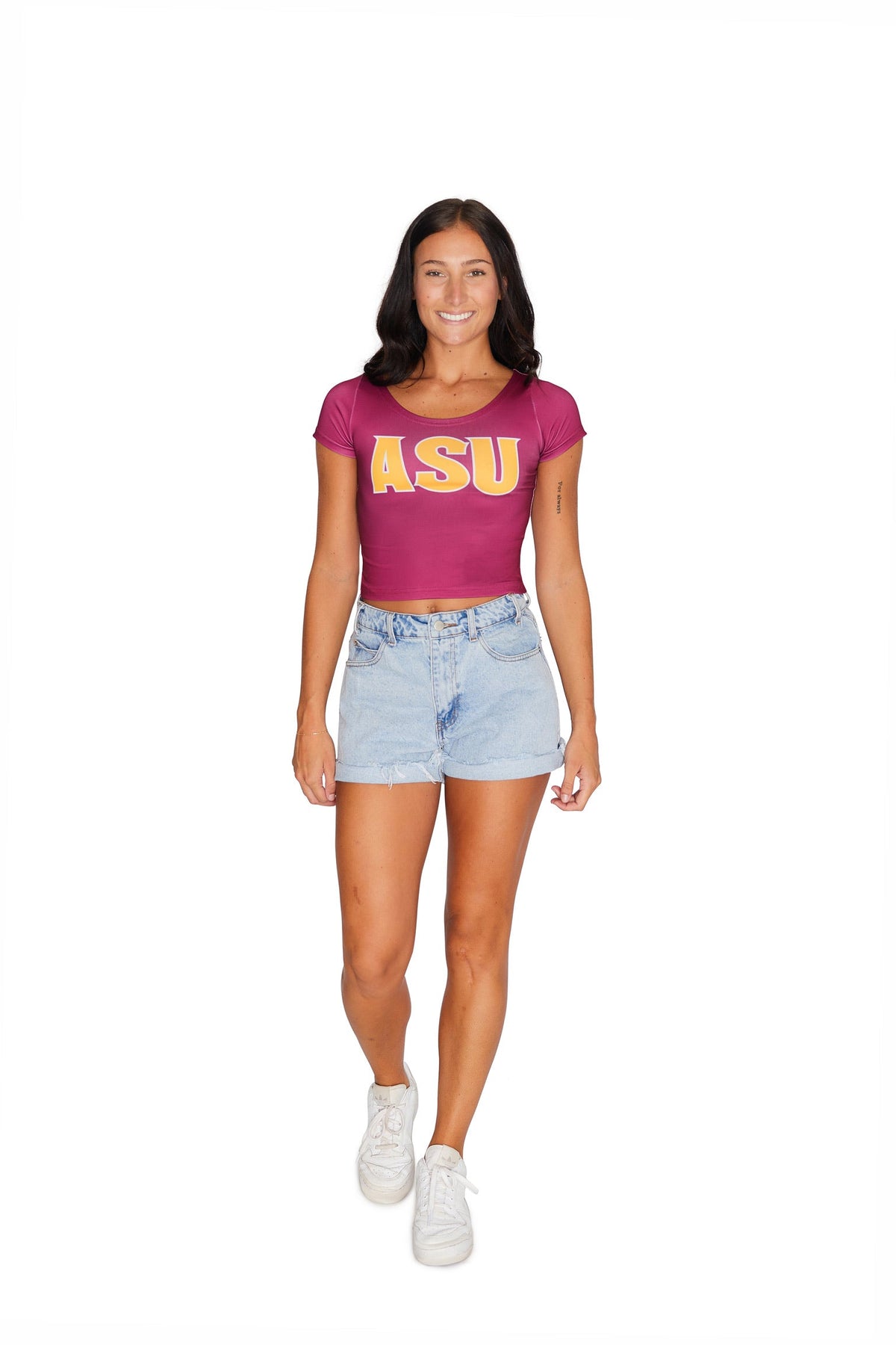 Arizona State ASU Maroon Babydoll Tee | lojobands 8