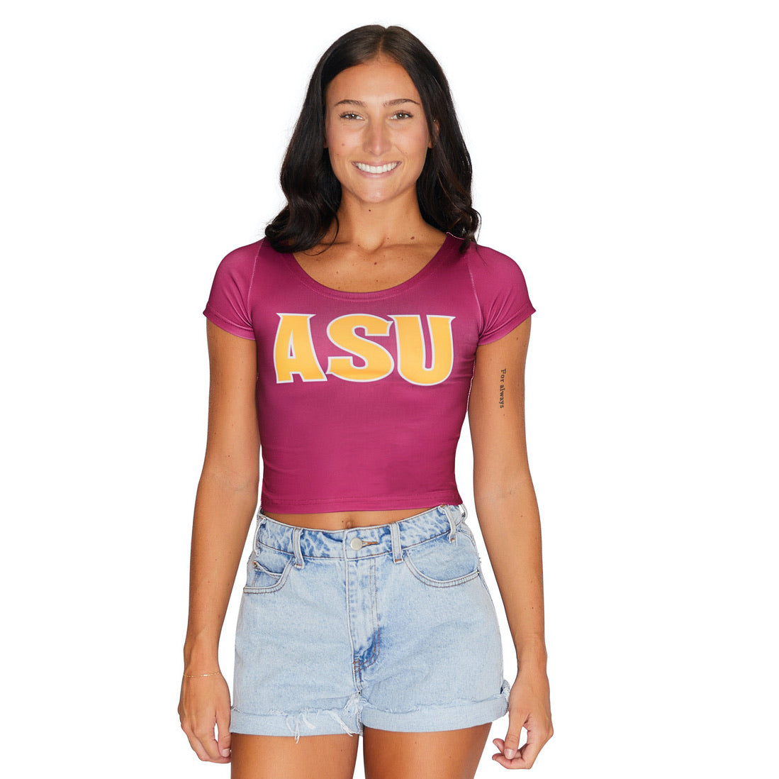 Arizona State ASU Maroon Babydoll Tee | lojobands