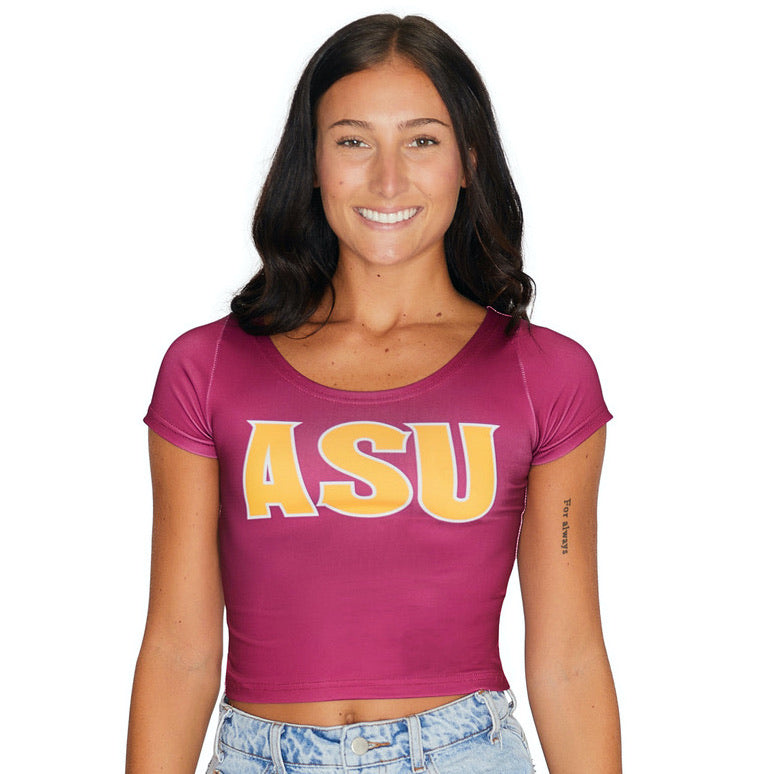 Arizona State ASU Maroon Babydoll Tee | lojobands 5