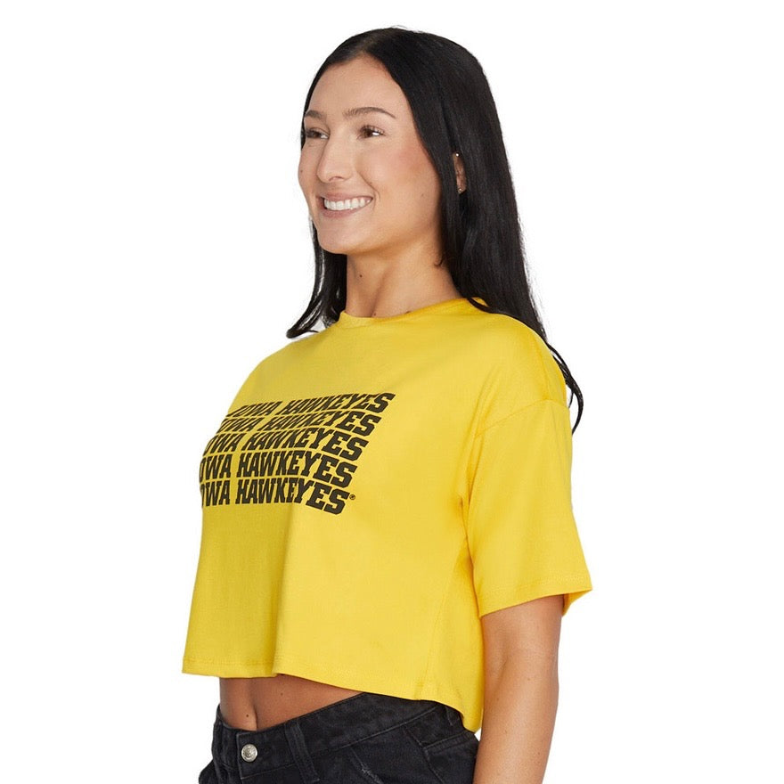 Iowa Hawkeyes Yellow Repeat Tee | lojobands