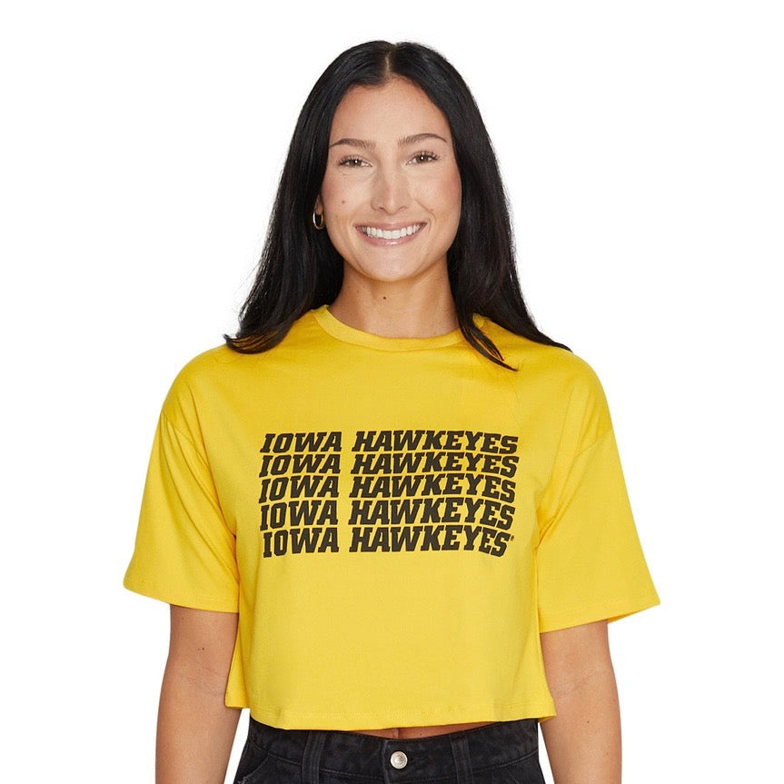 Iowa Hawkeyes Yellow Repeat Tee | lojobands