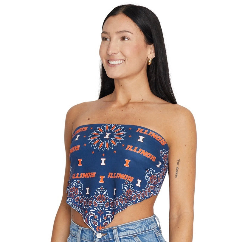 Illinois Fighting Illini Bandana Top | lojobands 4